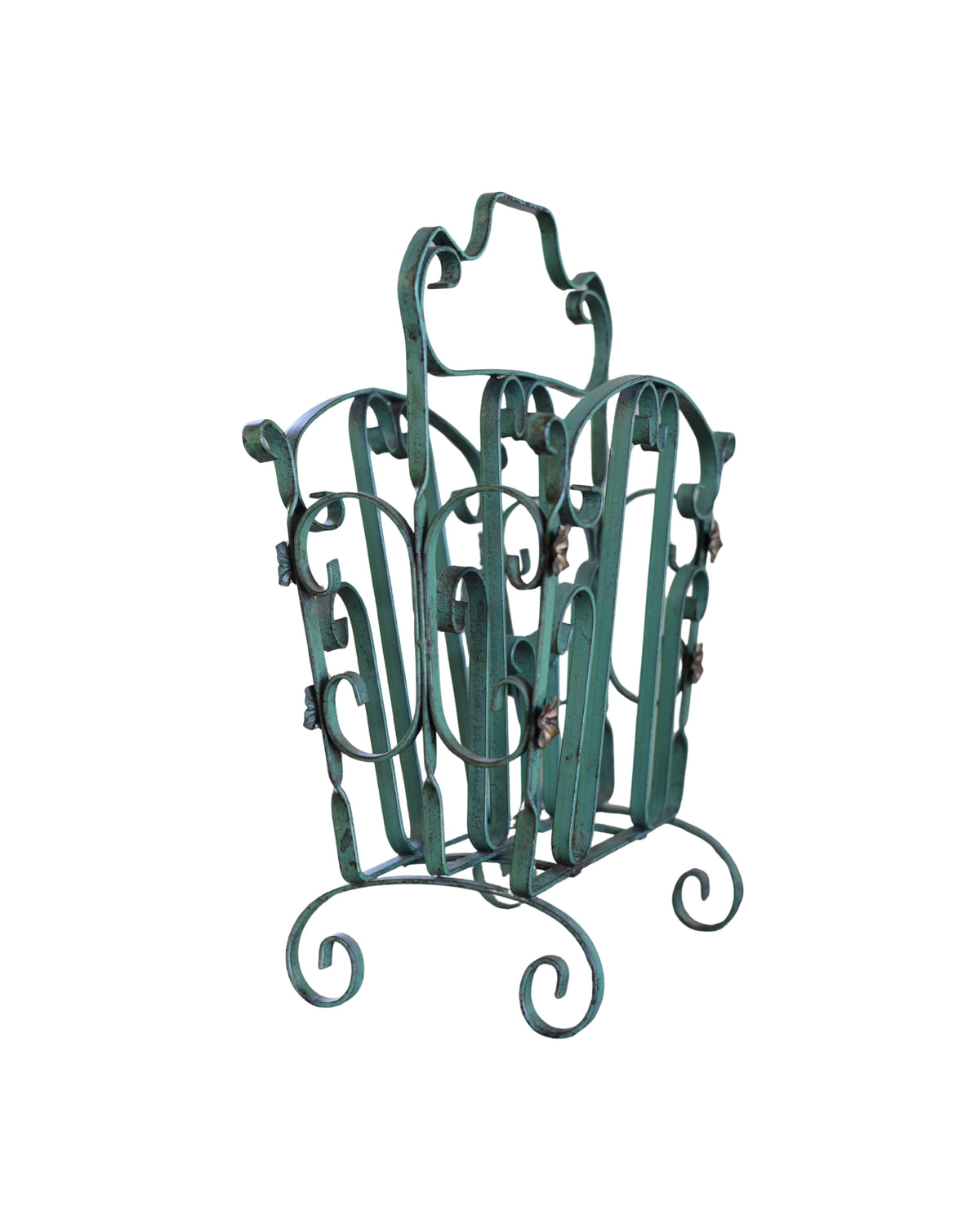 Scrollwork Iron Magazine Rack-3