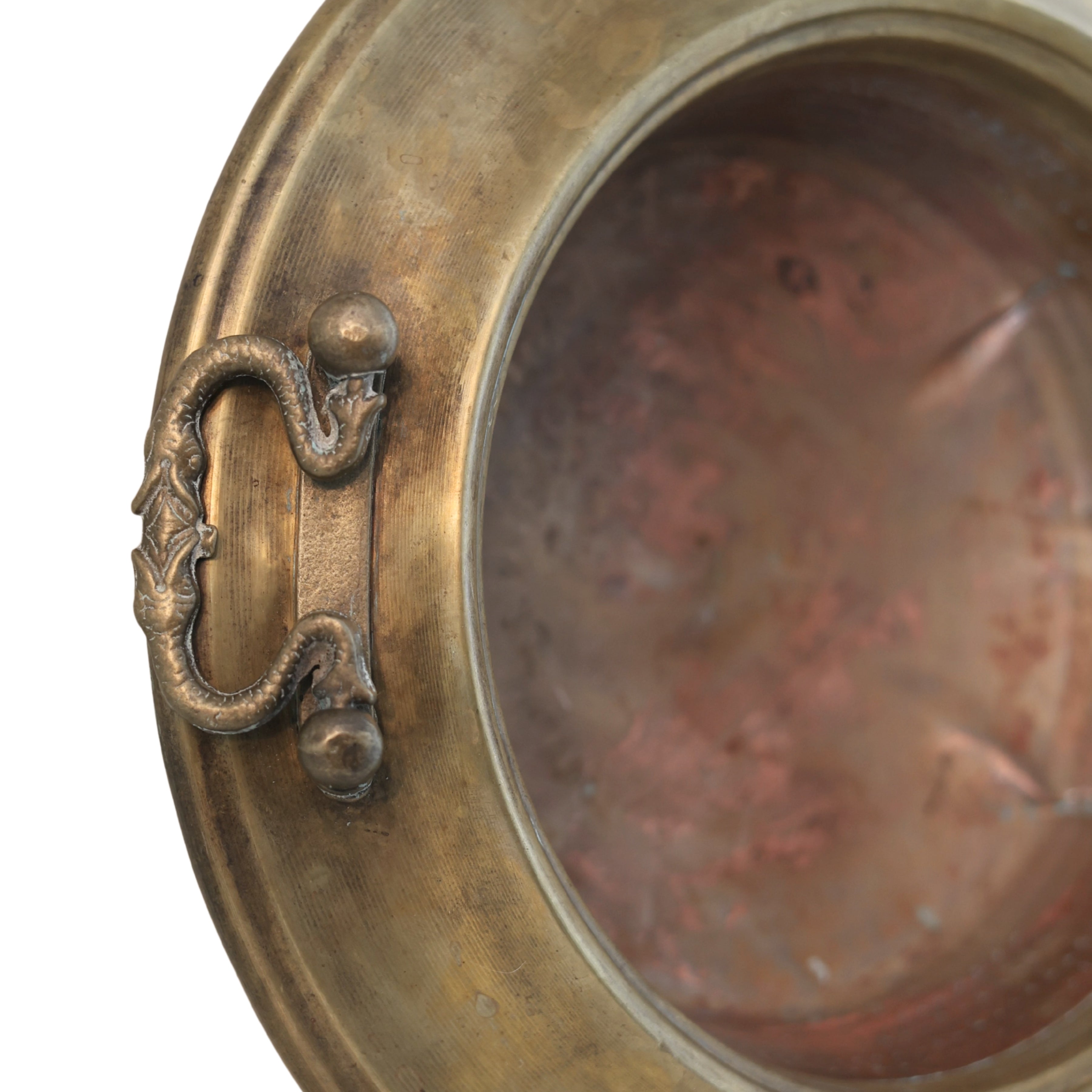 Italian Brass and Copper Brazier Bowl