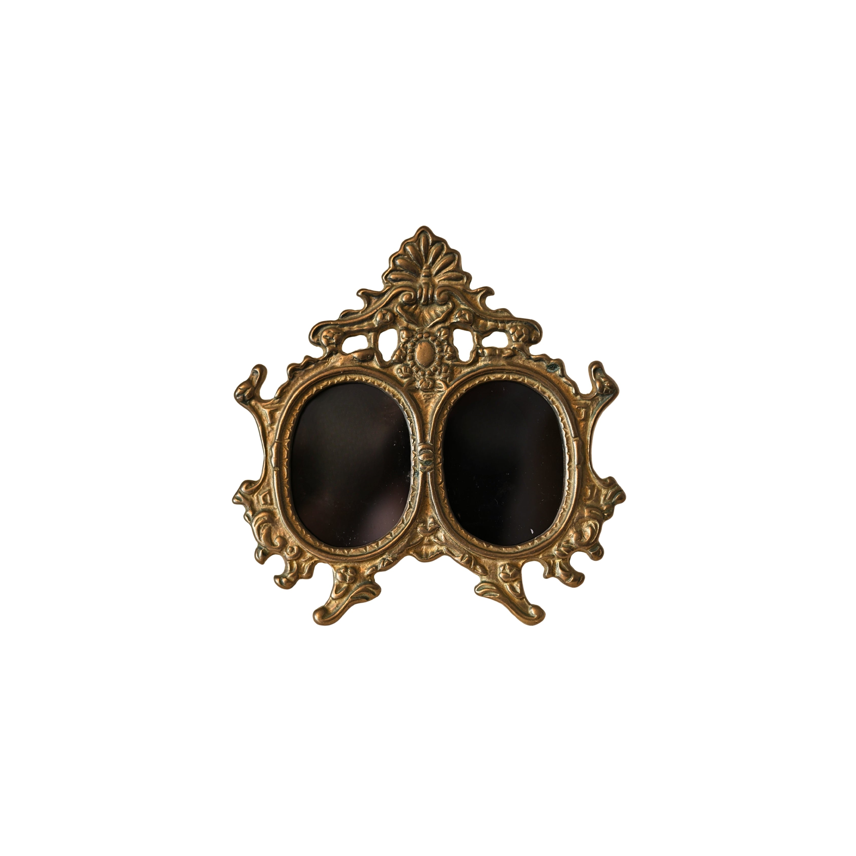 Ornate Double Miniature Brass Frame