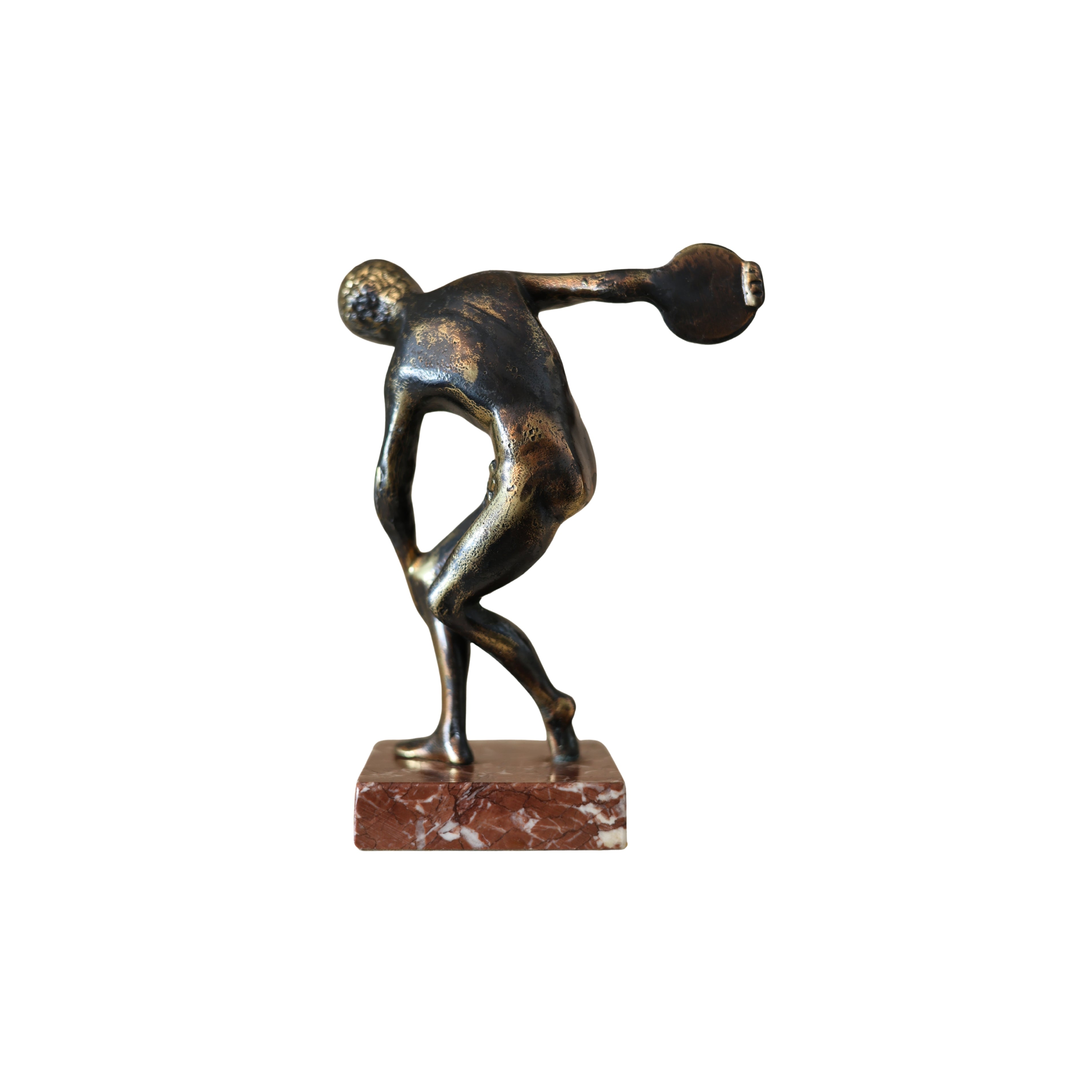 Discobolus Statuette on Marble