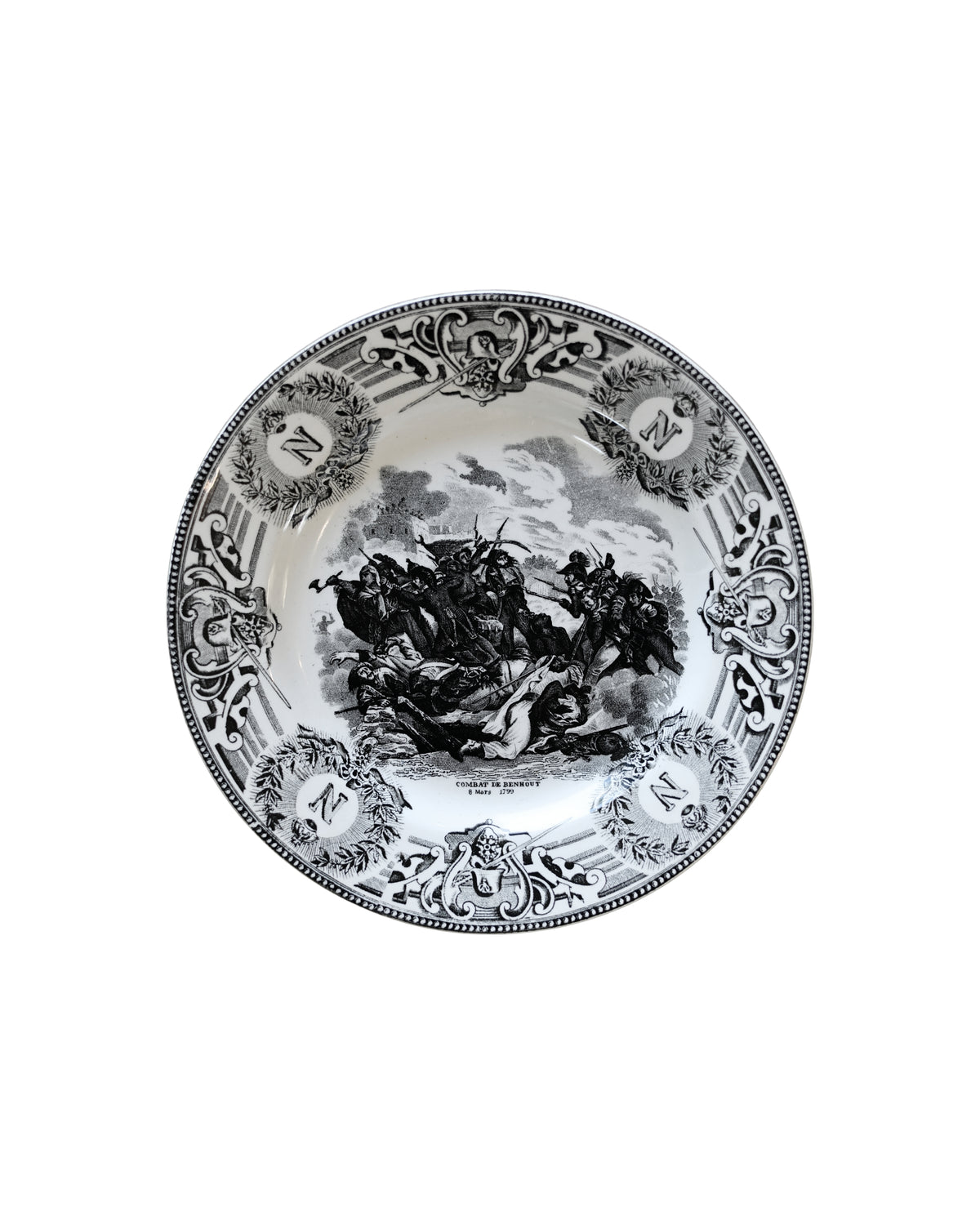 Boch Frères Napoleon Battle Scene Talking Plates-4