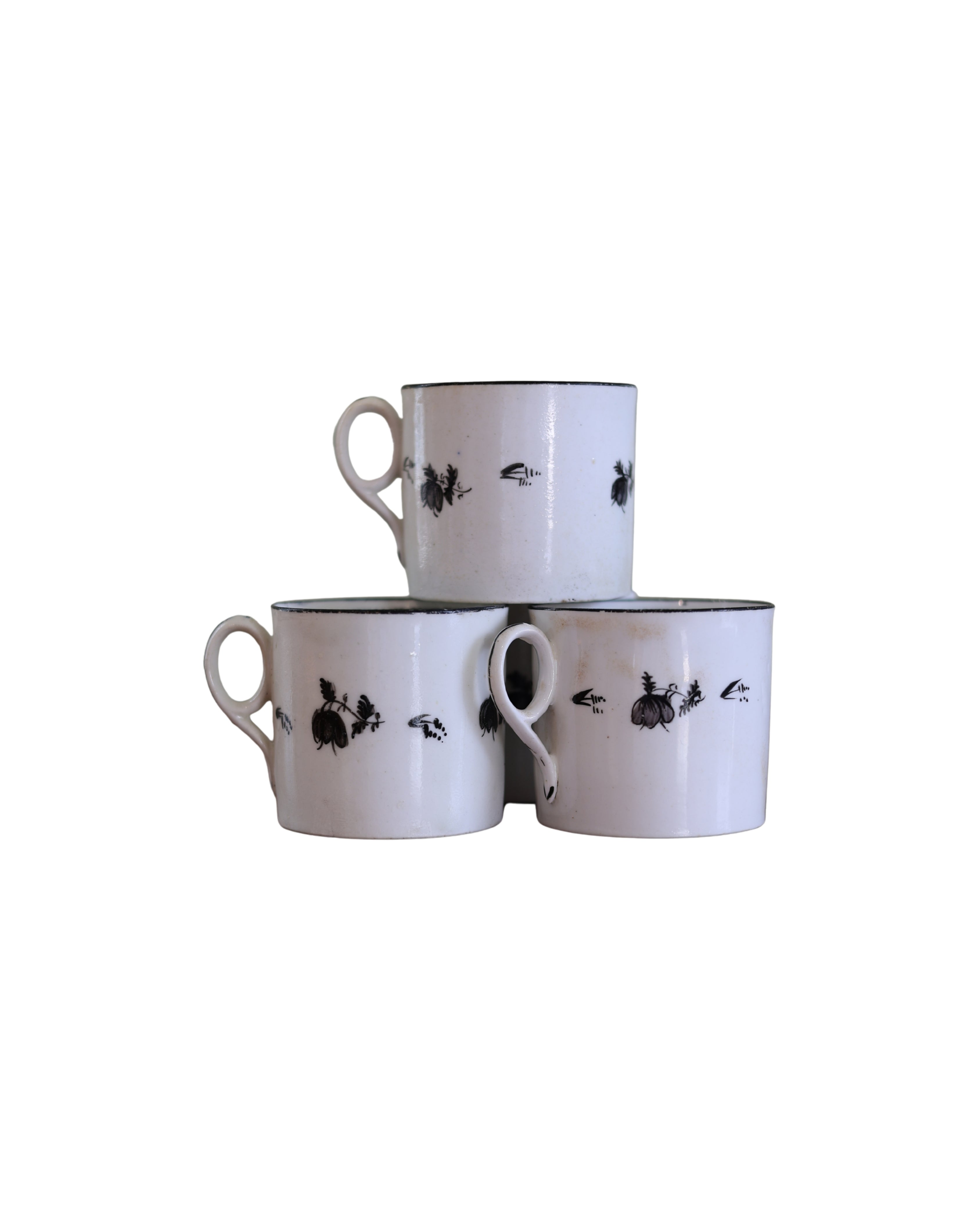 Georgian New Hall Porcelain Coffee Cans, Set of 4-3