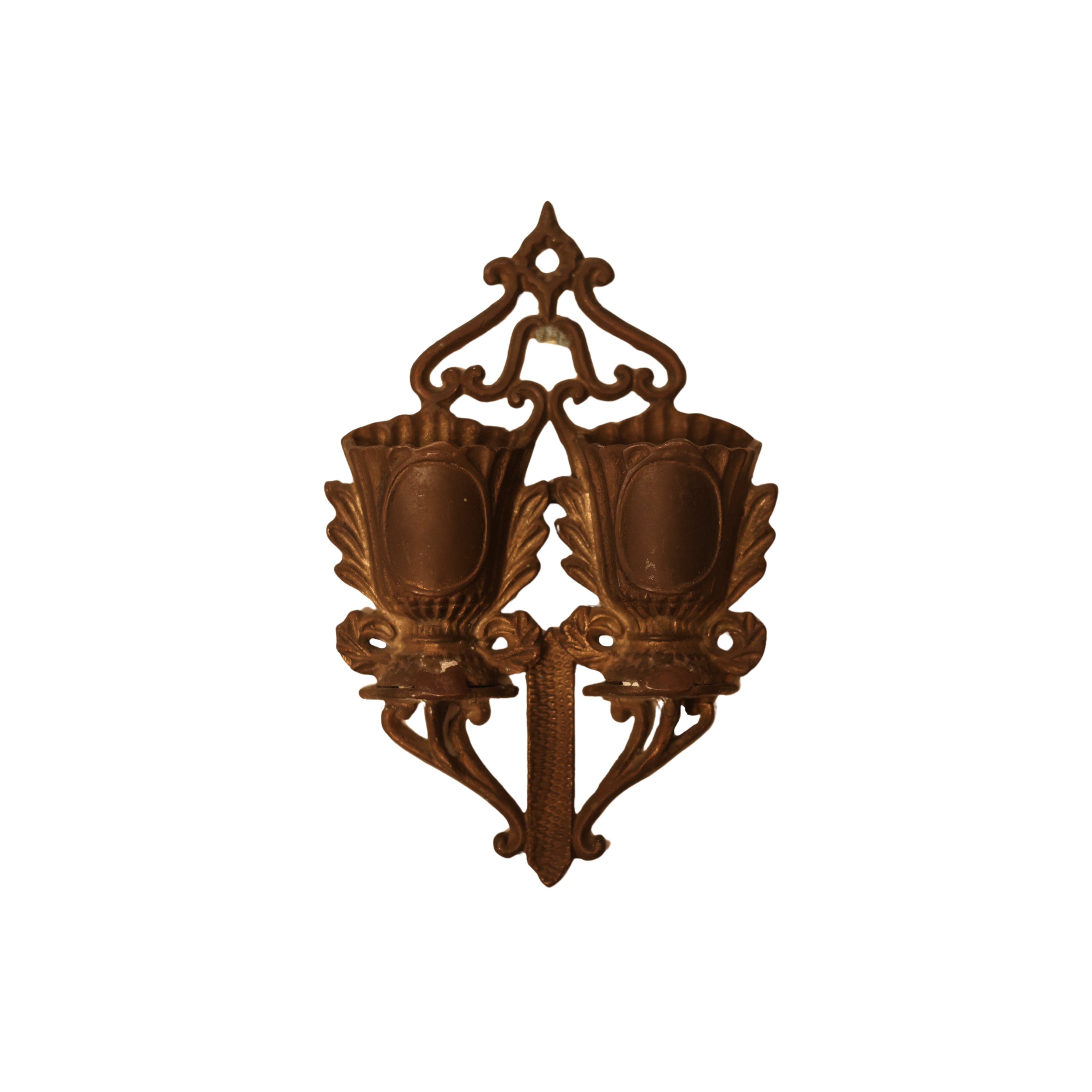 Cast Brass Wall-Mounted Match Holder