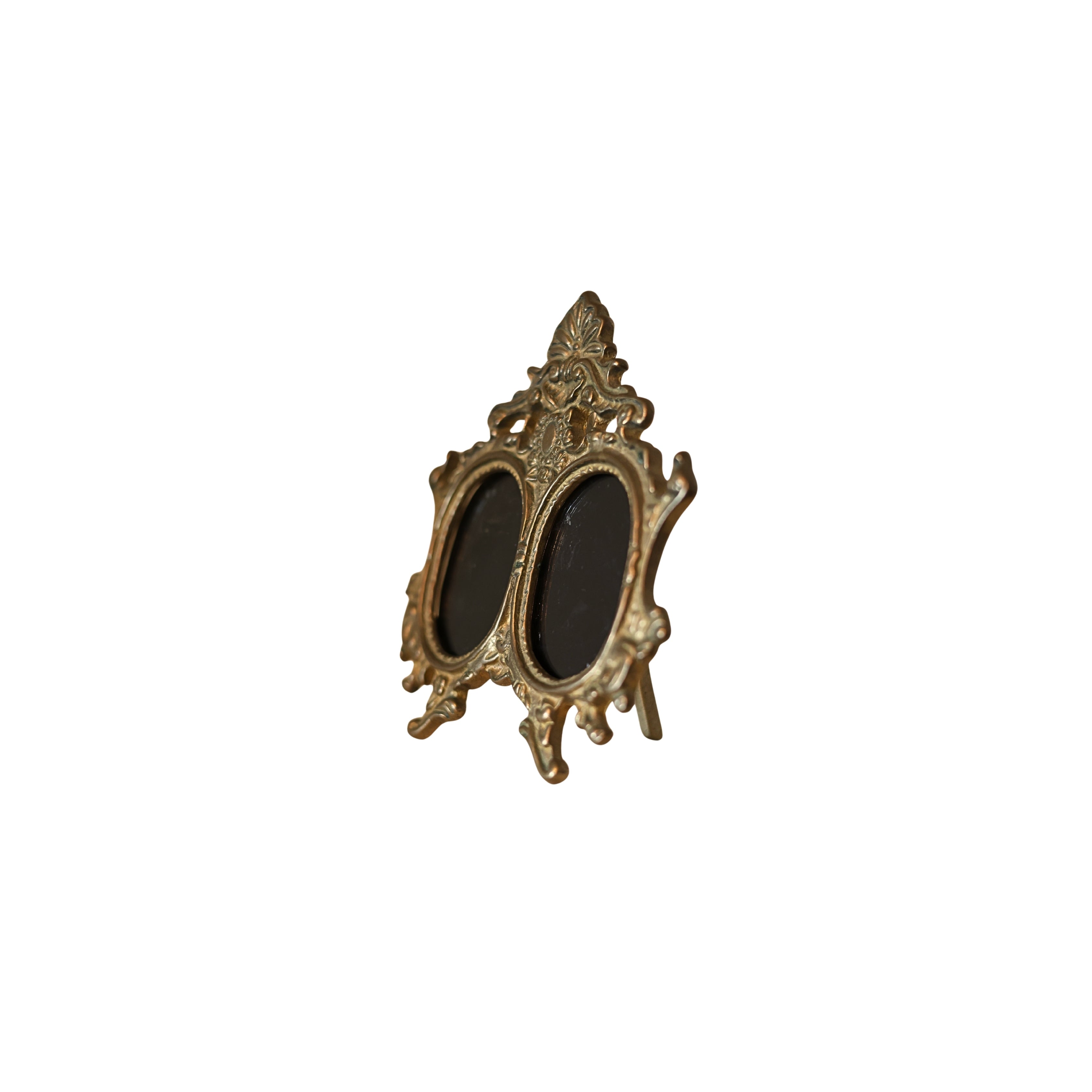 Ornate Double Miniature Brass Frame