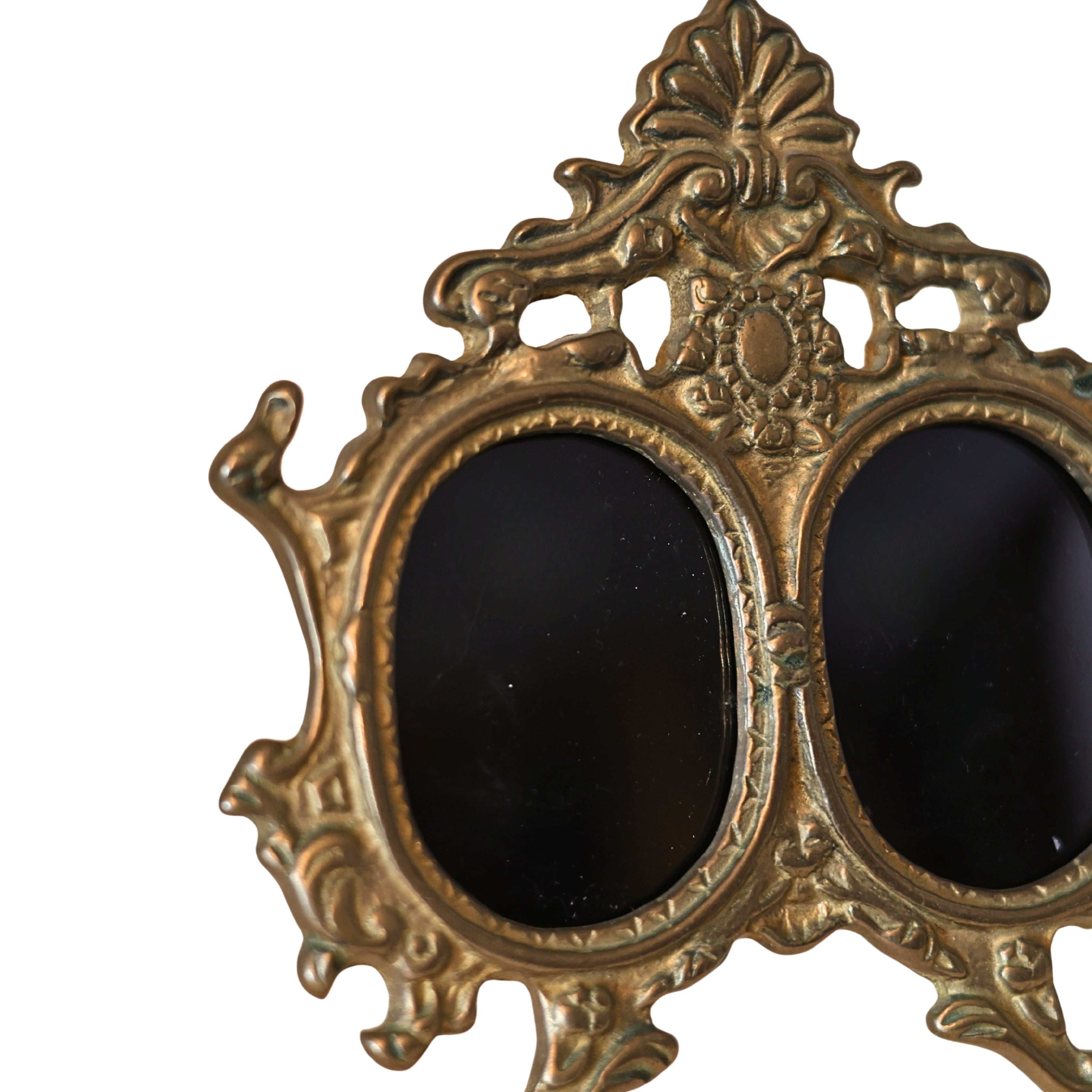Ornate Double Miniature Brass Frame