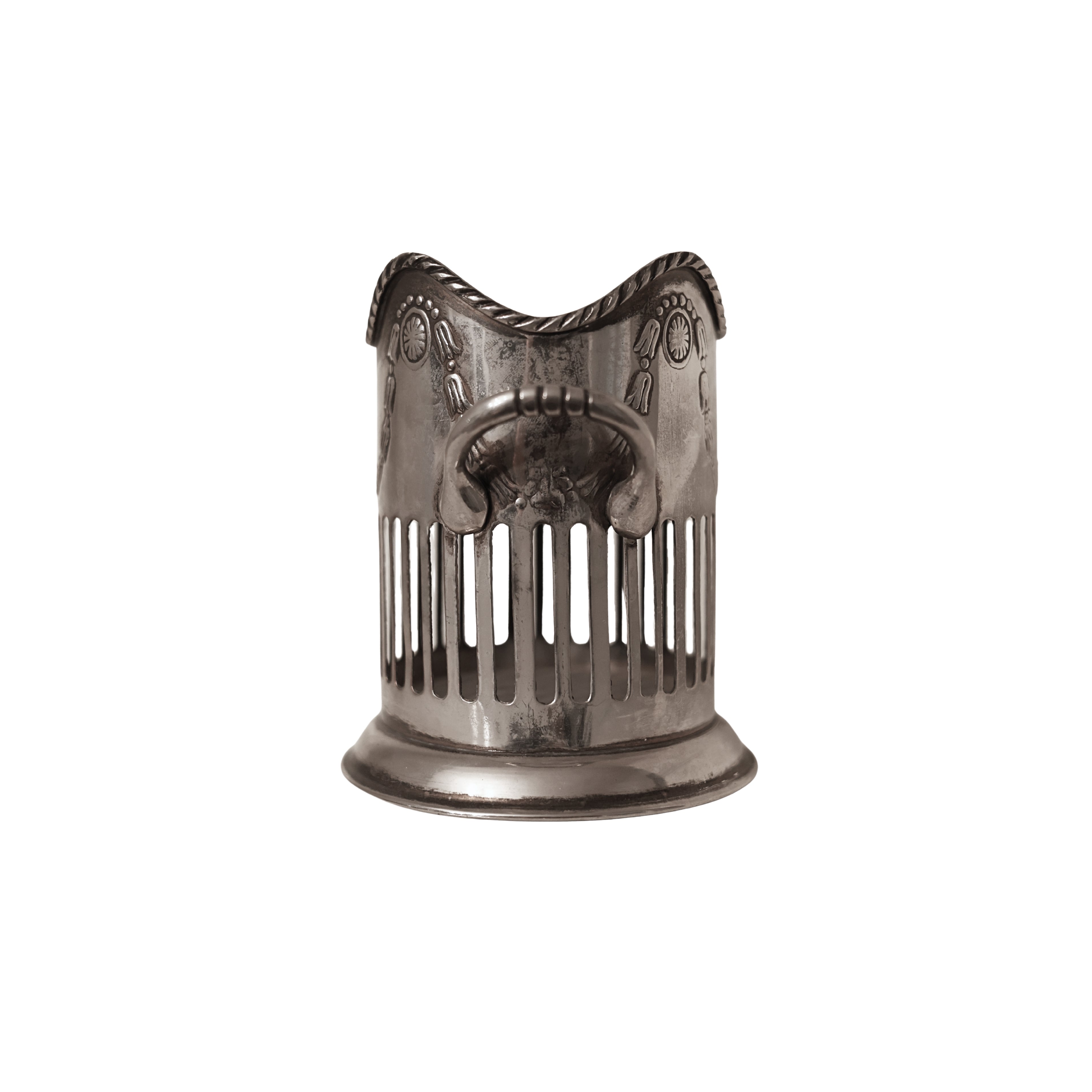 Silver Plate Wine Bottle Caddy