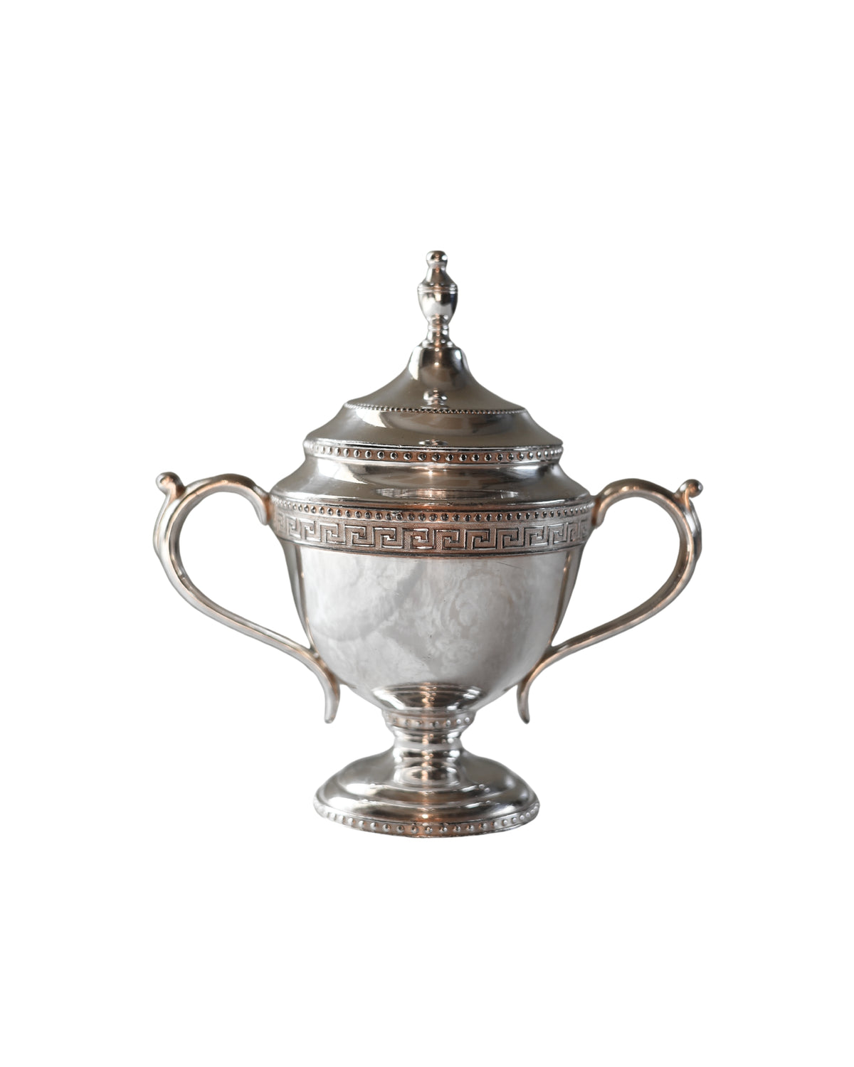 Meriden Neoclassical Greek Key Sugar Bowl-1