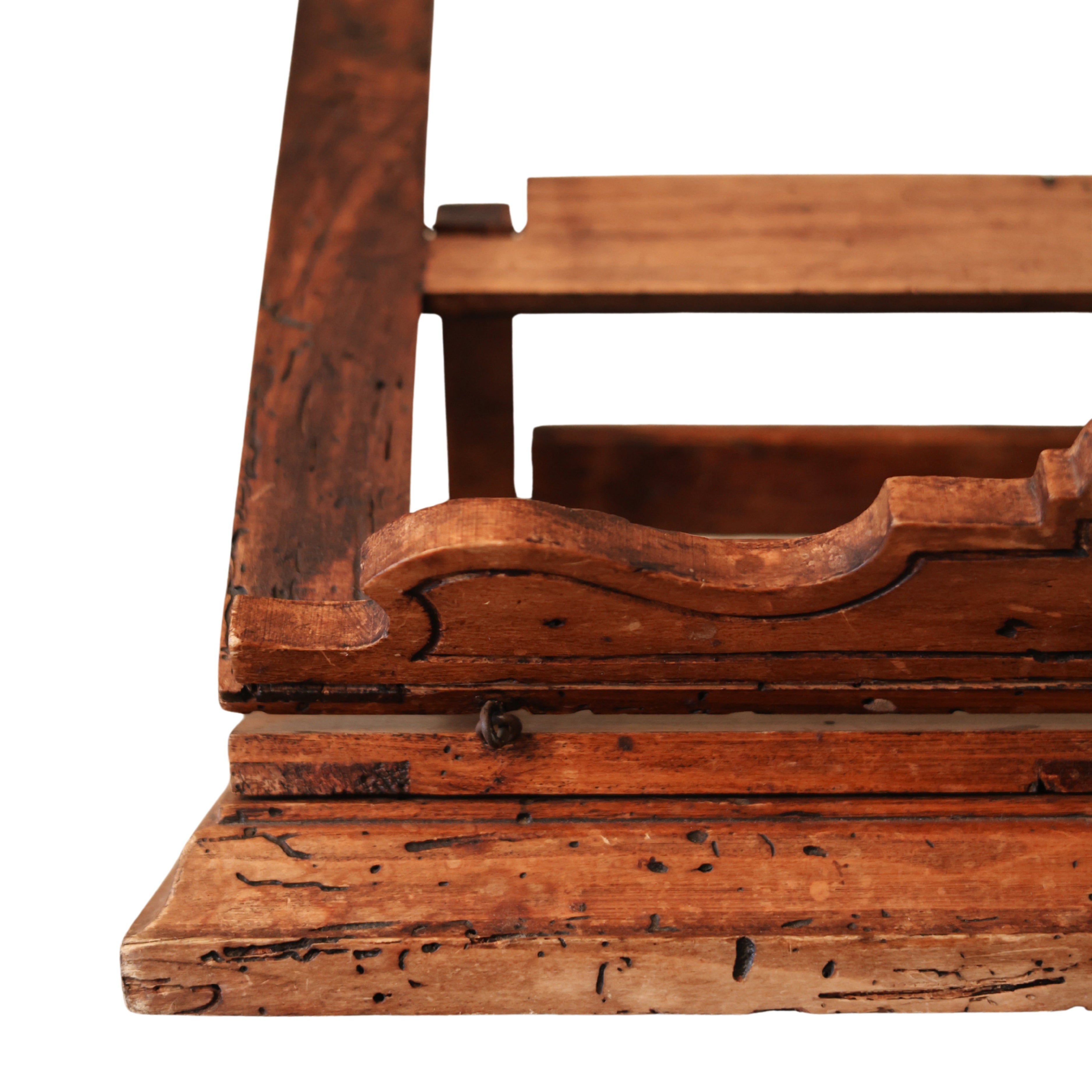 Italian Olive Wood Rotating Book Stand