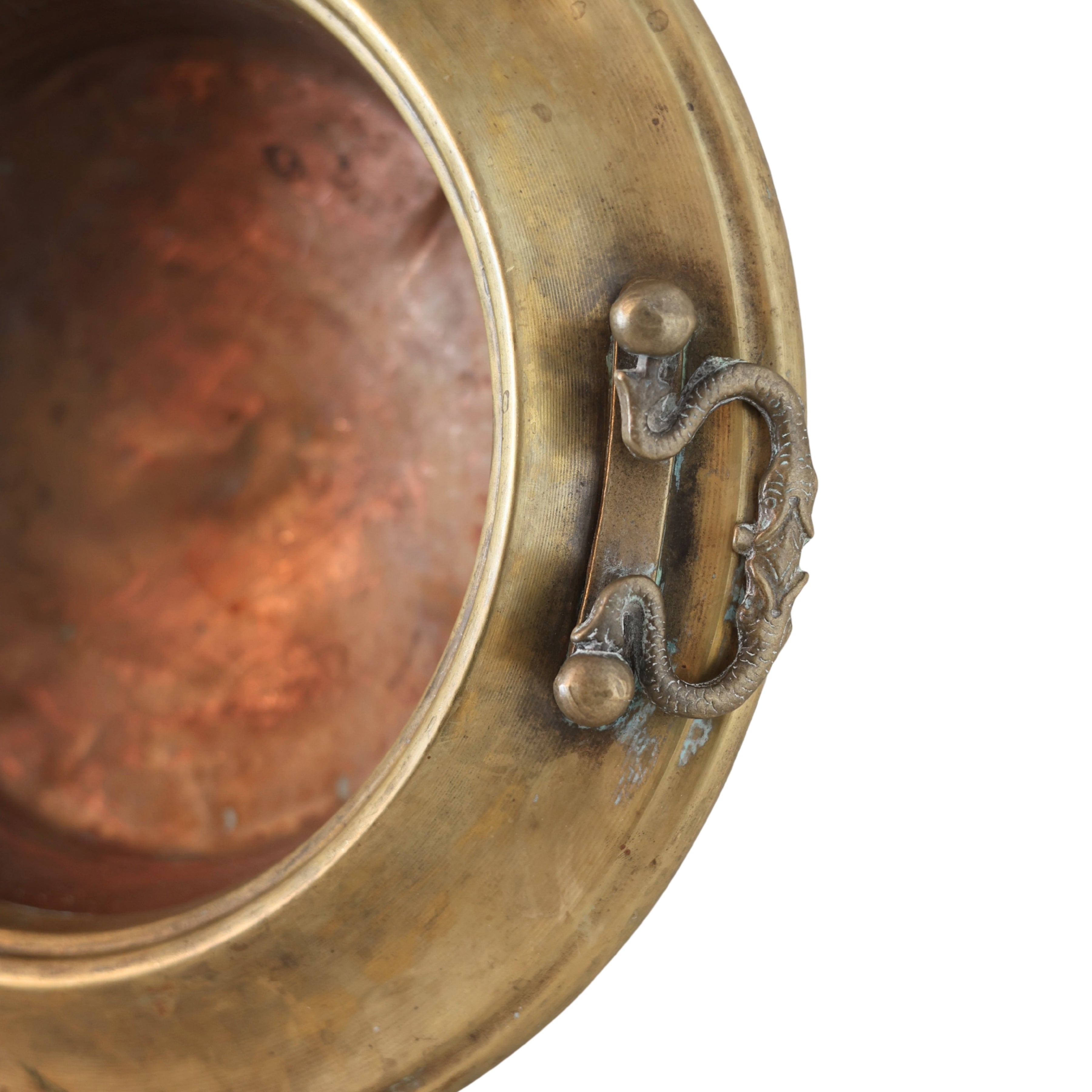 Italian Brass and Copper Brazier Bowl
