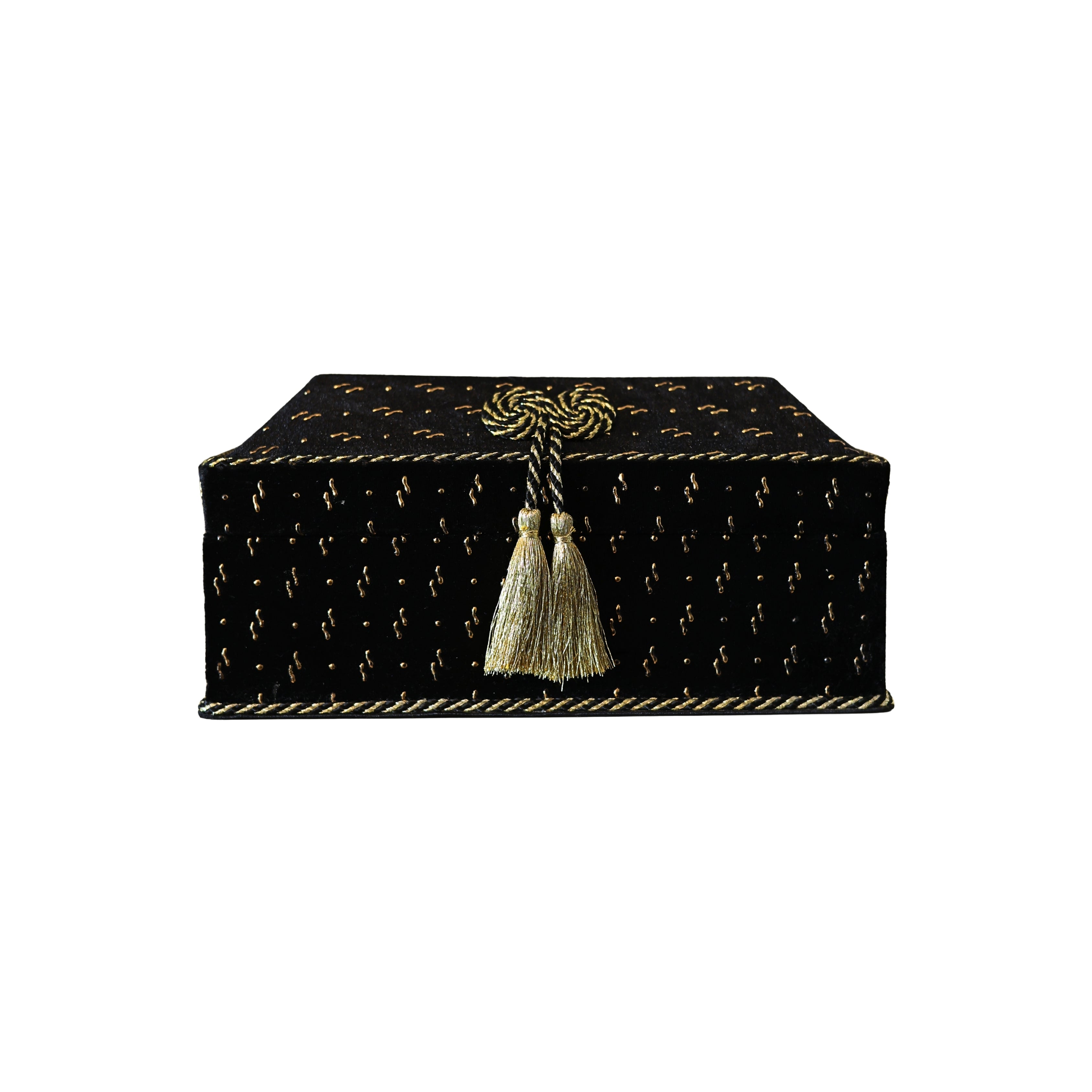 Black Velvet Keepsake Box with Tassel