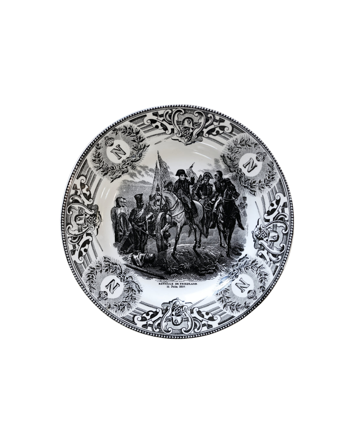 Boch Frères Napoleon Battle Scene Talking Plates-3