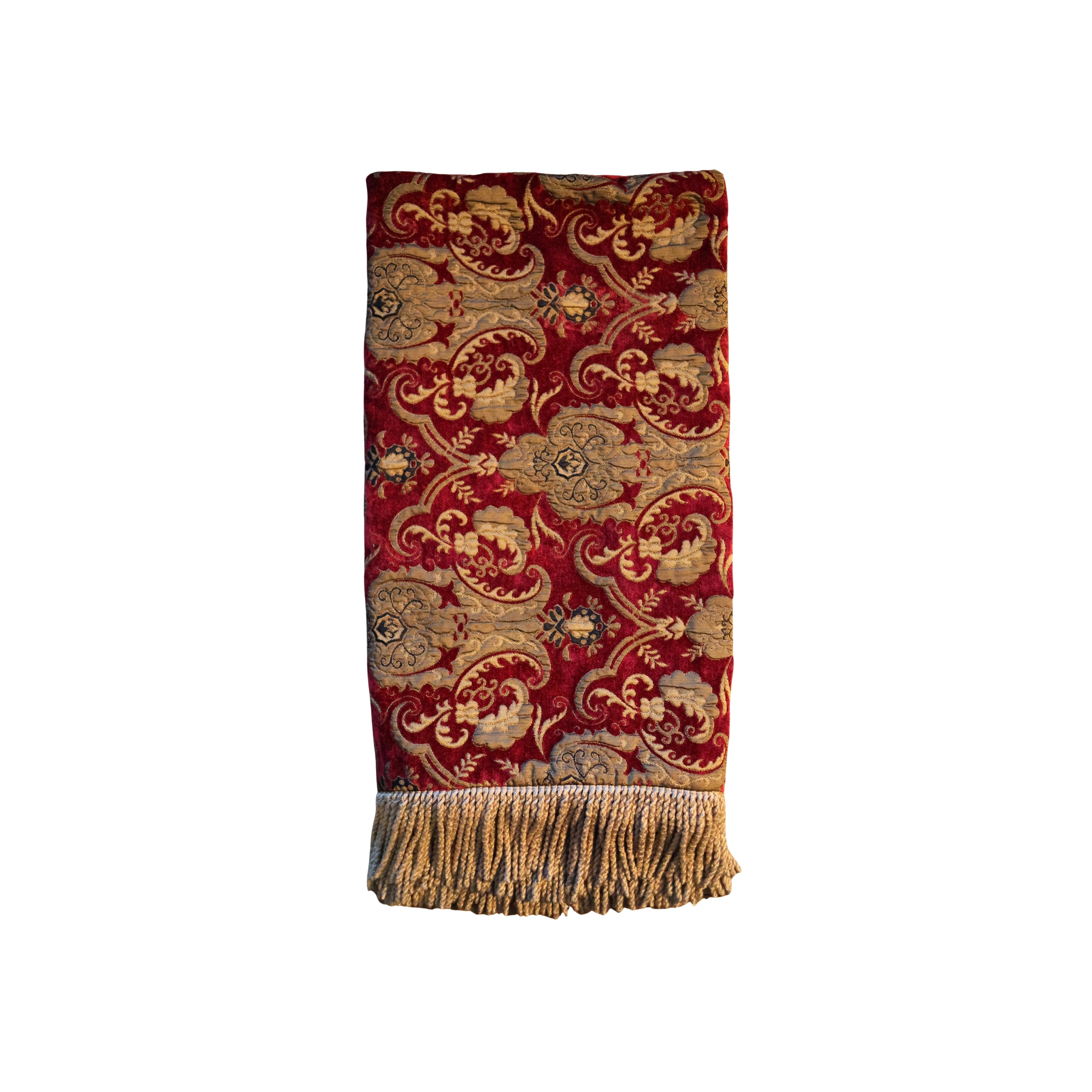 Brocade Decorative Throw with Bullion Fringe