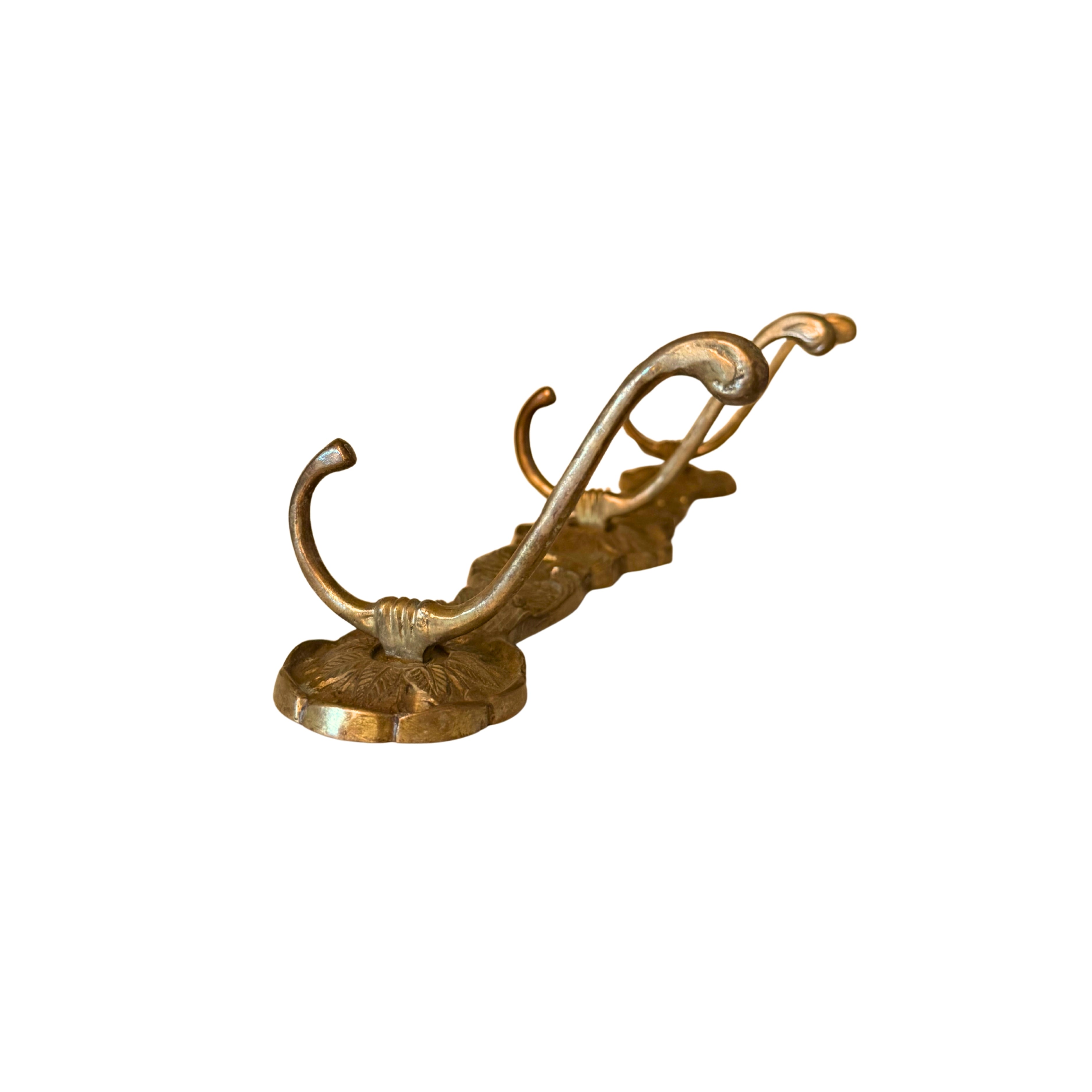 Cast Brass 3-Hook Rack