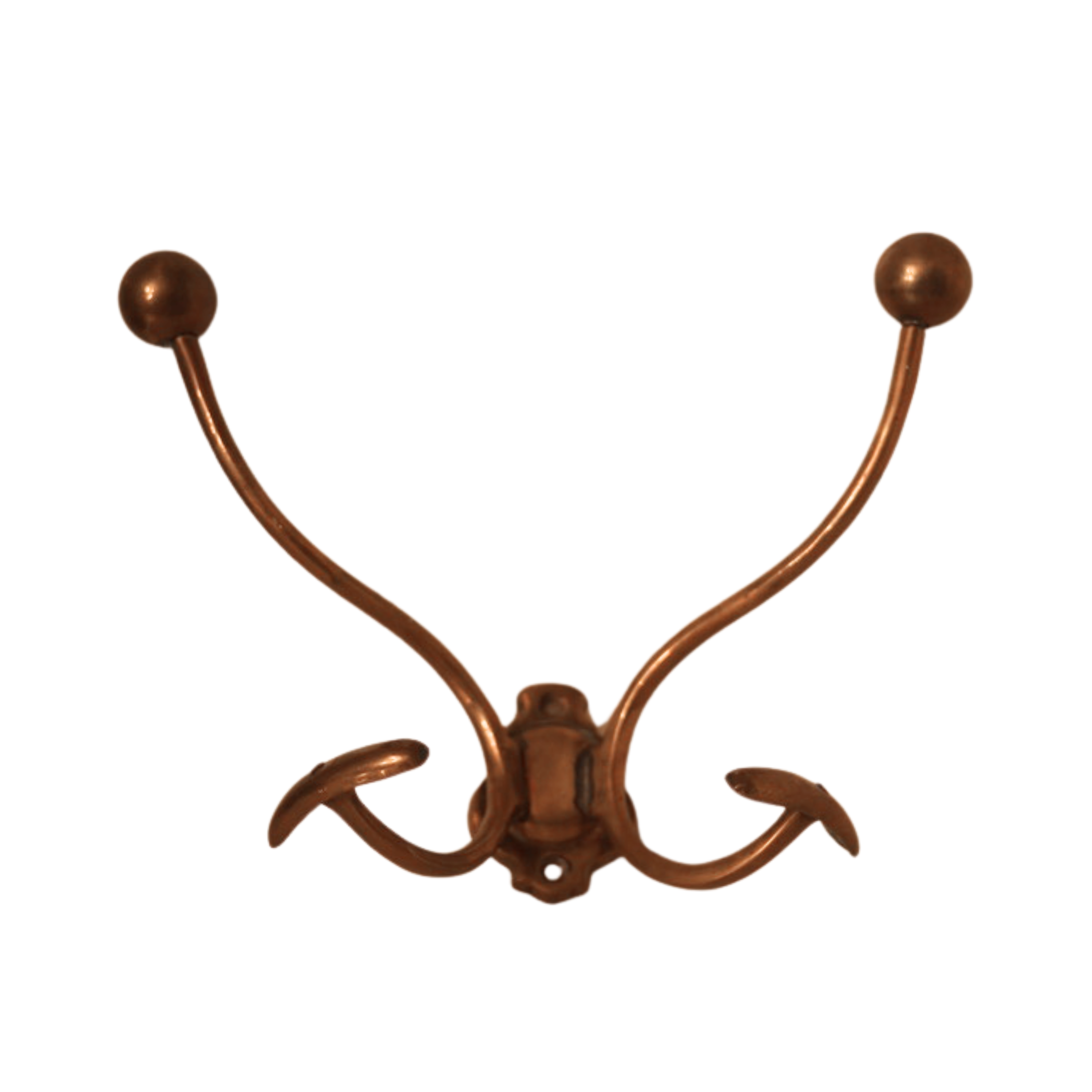 Cast Brass Double Coat Hook