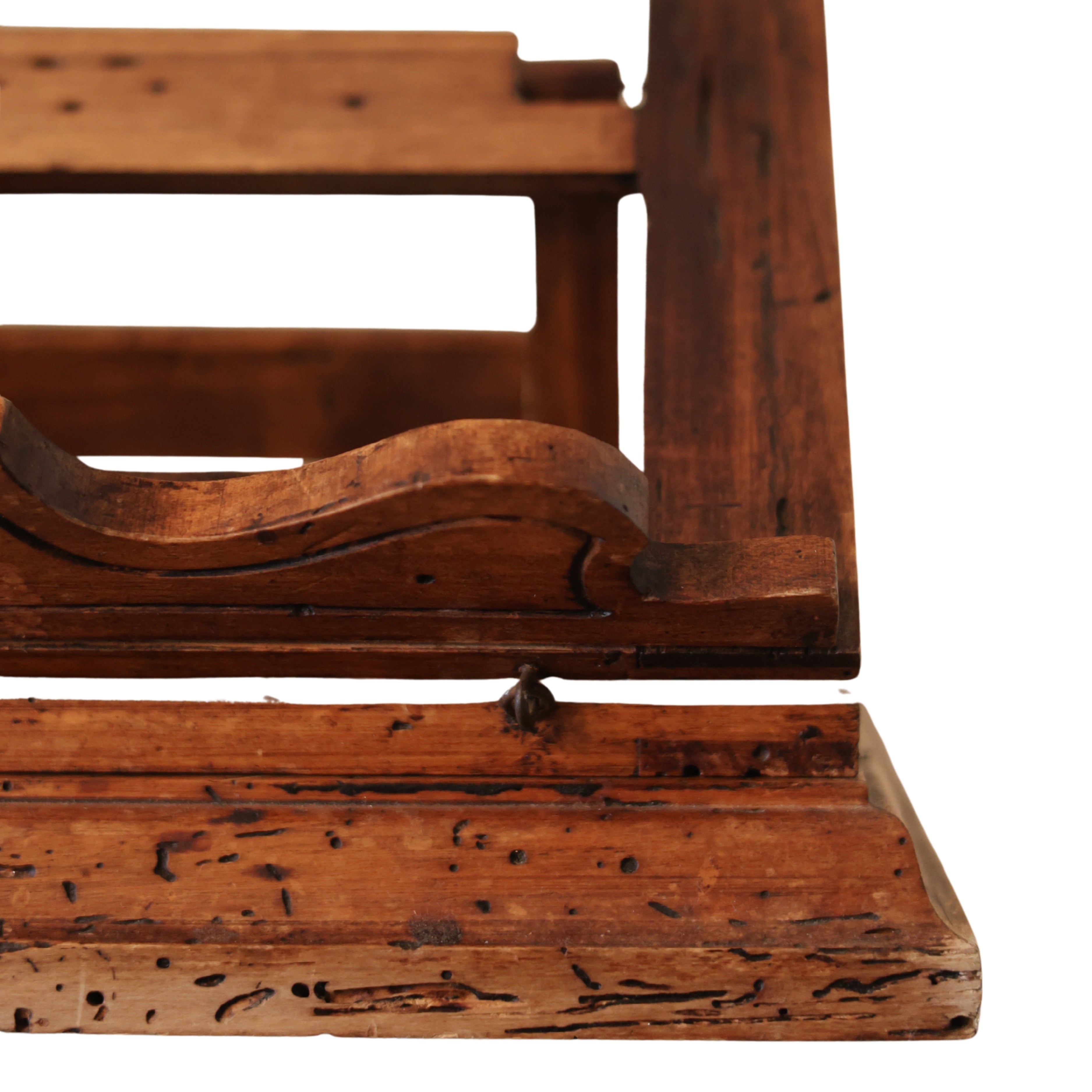 Italian Olive Wood Rotating Book Stand