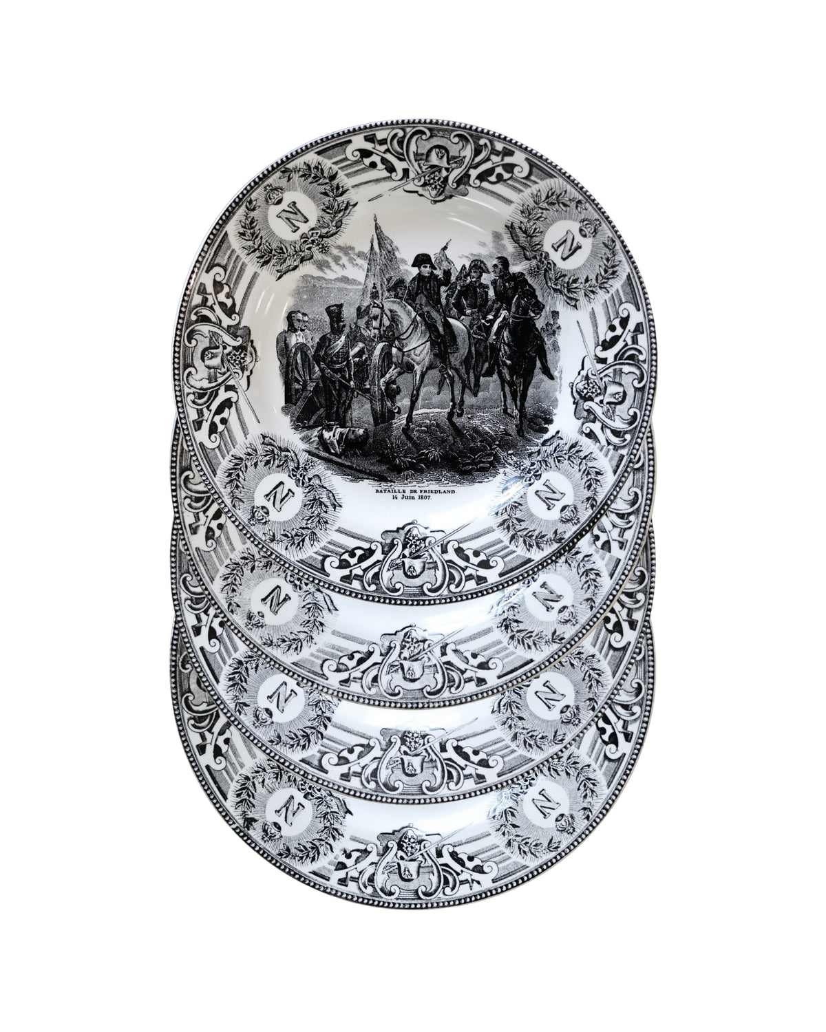 Boch Frères Napoleon Battle Scene Talking Plates-1