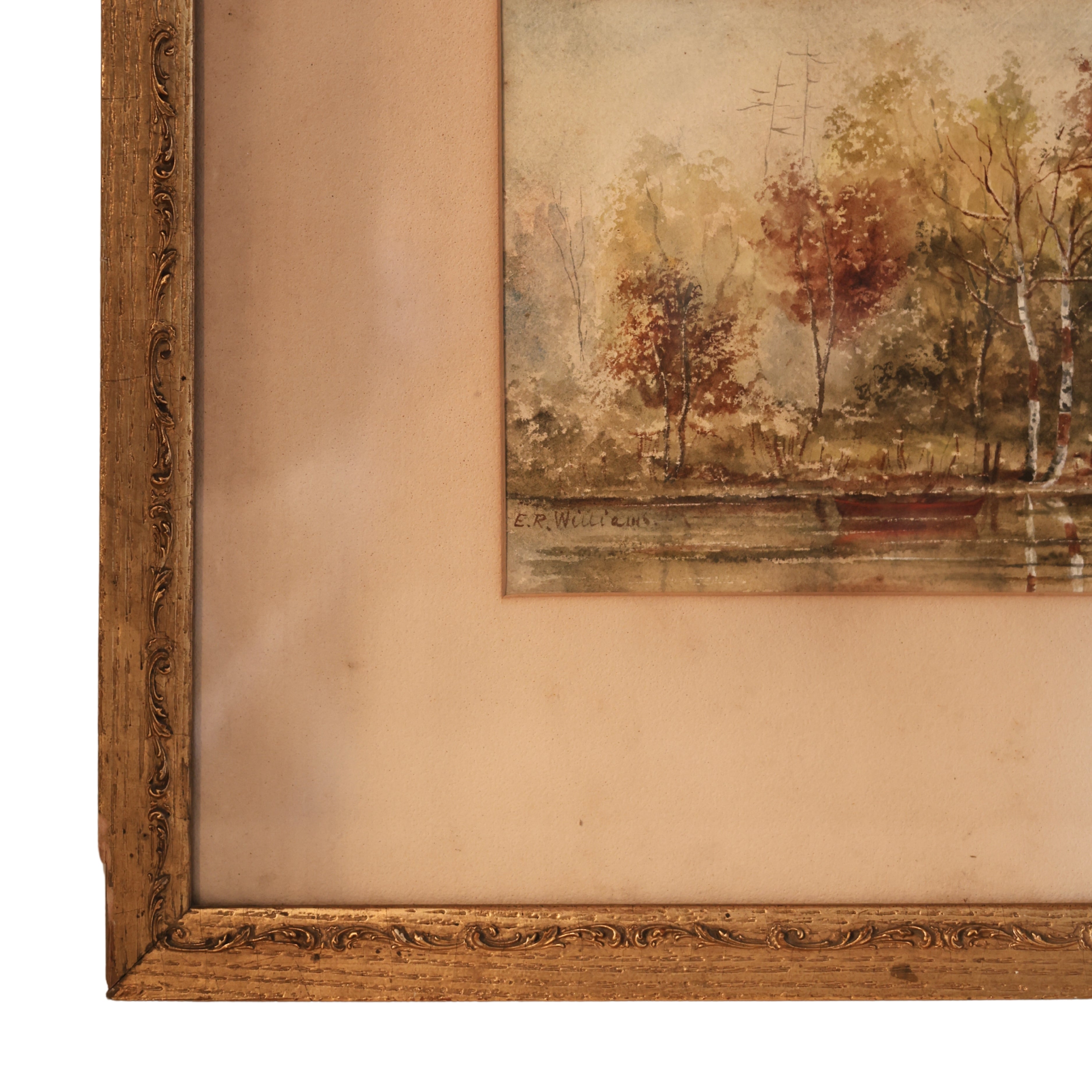 Autumnal Landscape Watercolor Painting