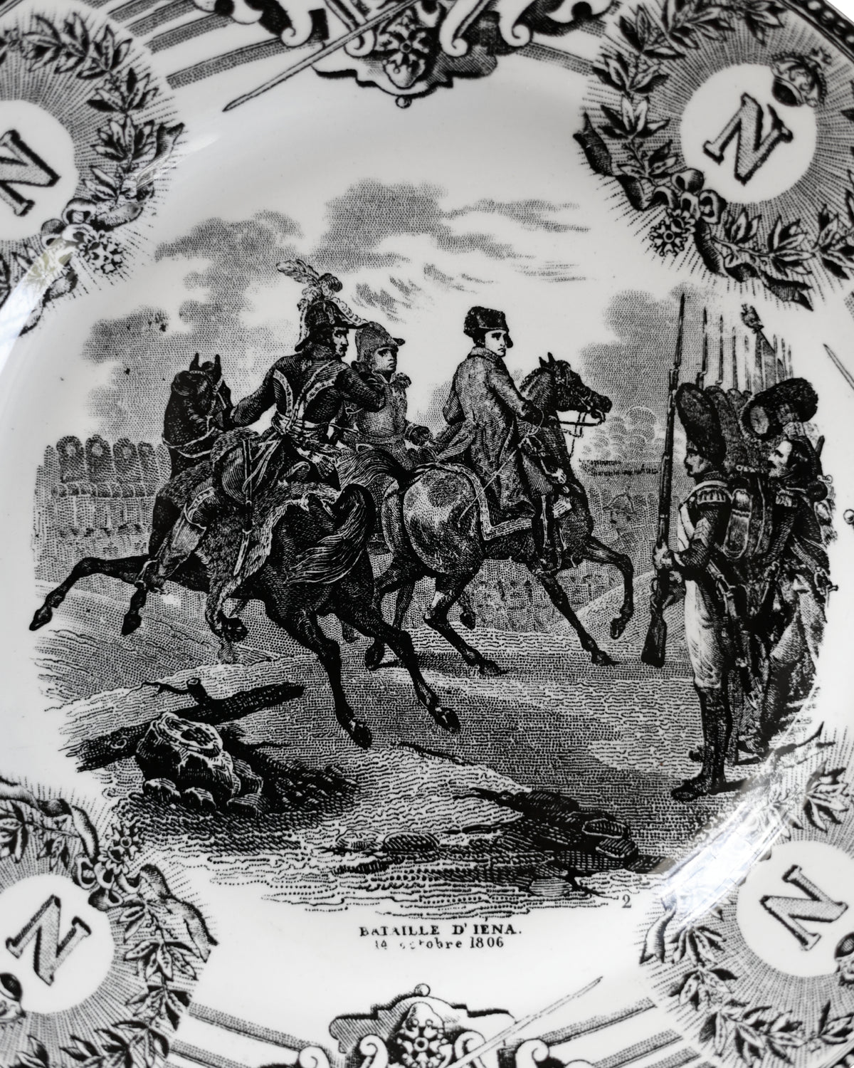 Boch Frères Napoleon Battle Scene Talking Plates-8