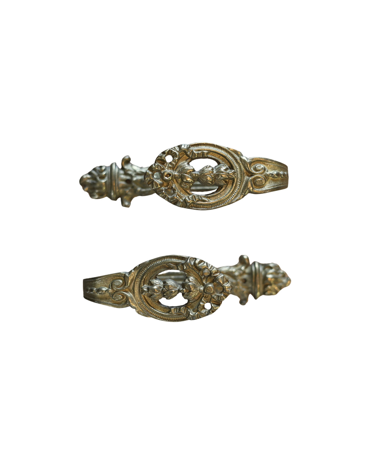 Brass Floral Curtain Tiebacks