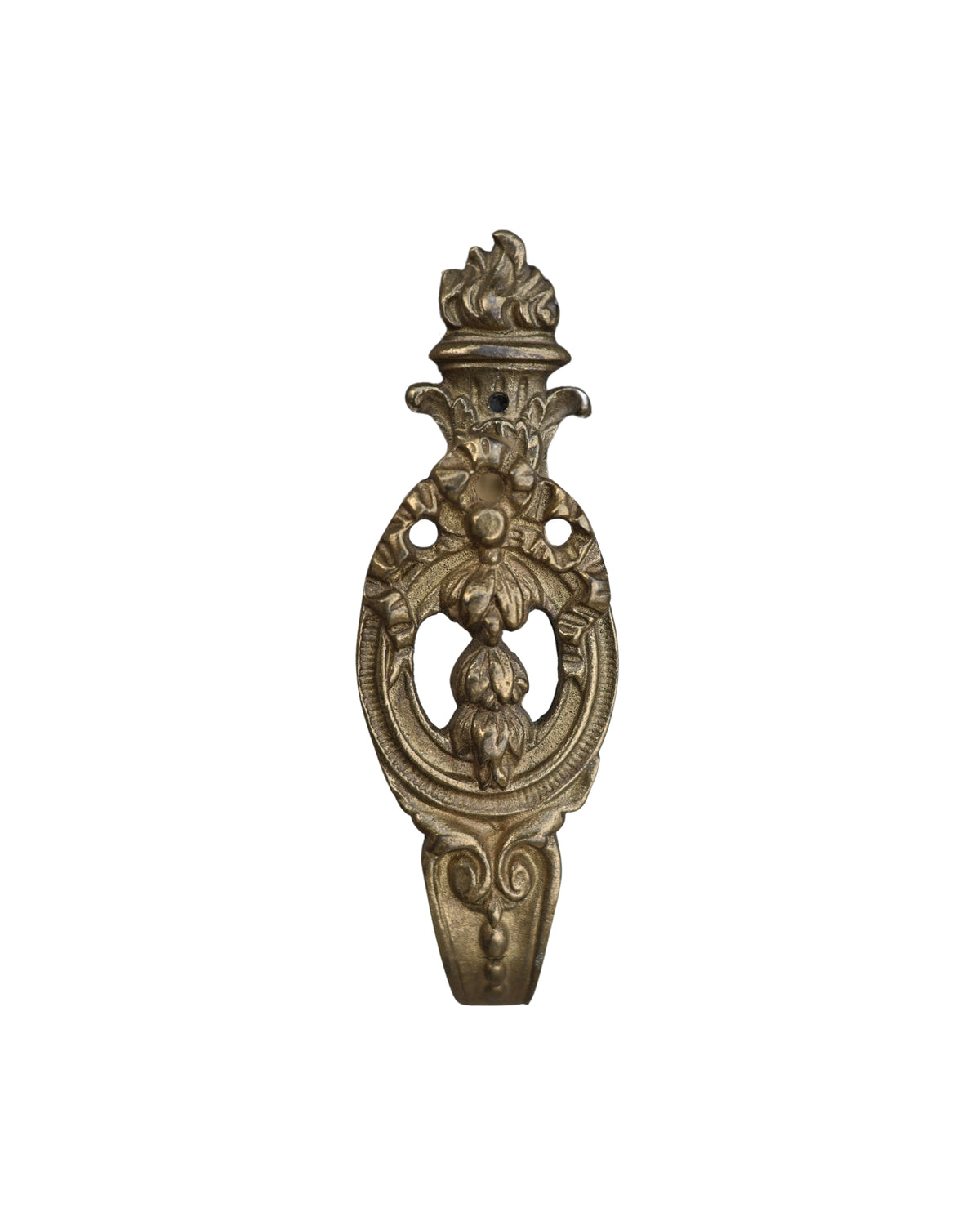 Brass Floral Curtain Tiebacks