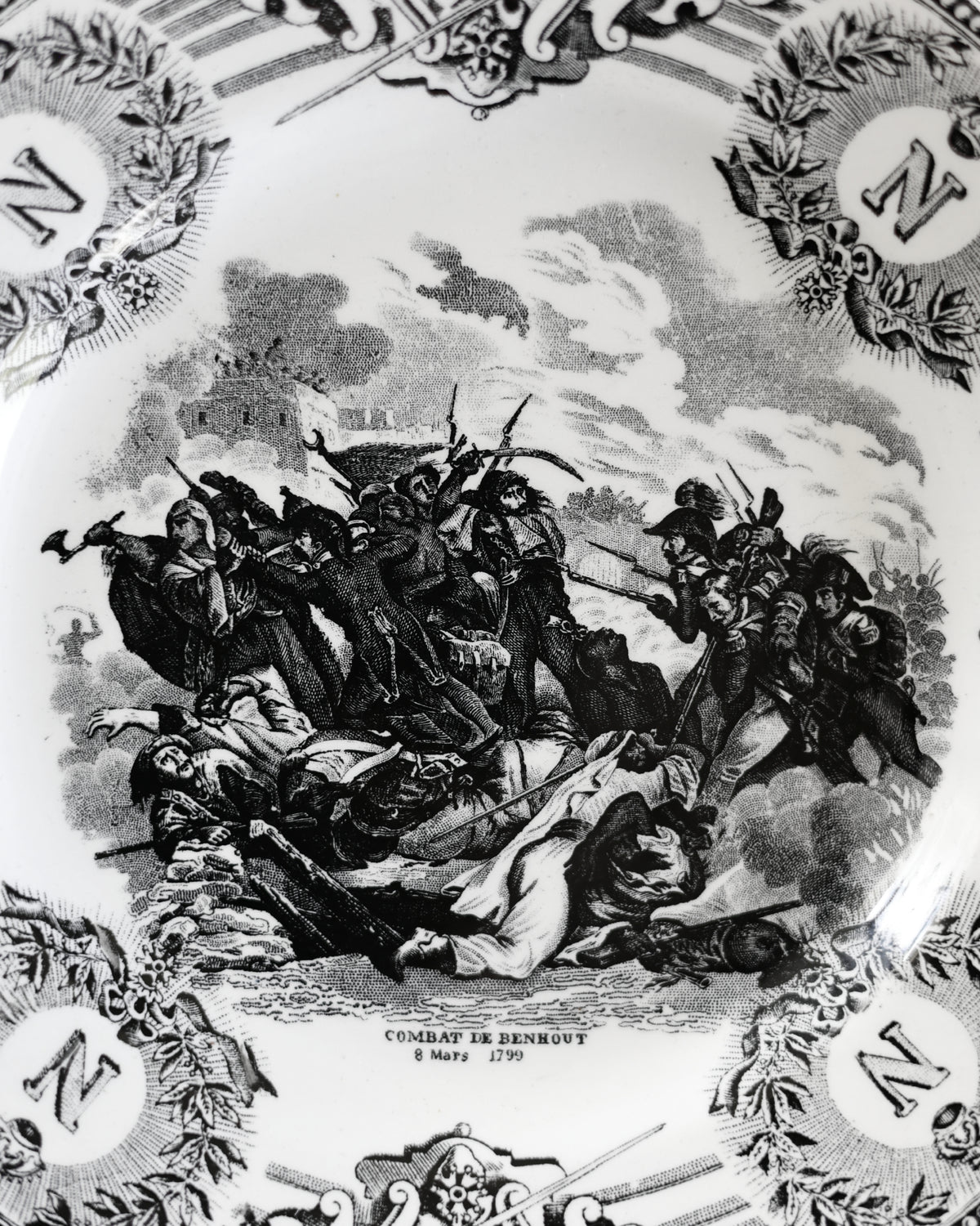 Boch Frères Napoleon Battle Scene Talking Plates-10