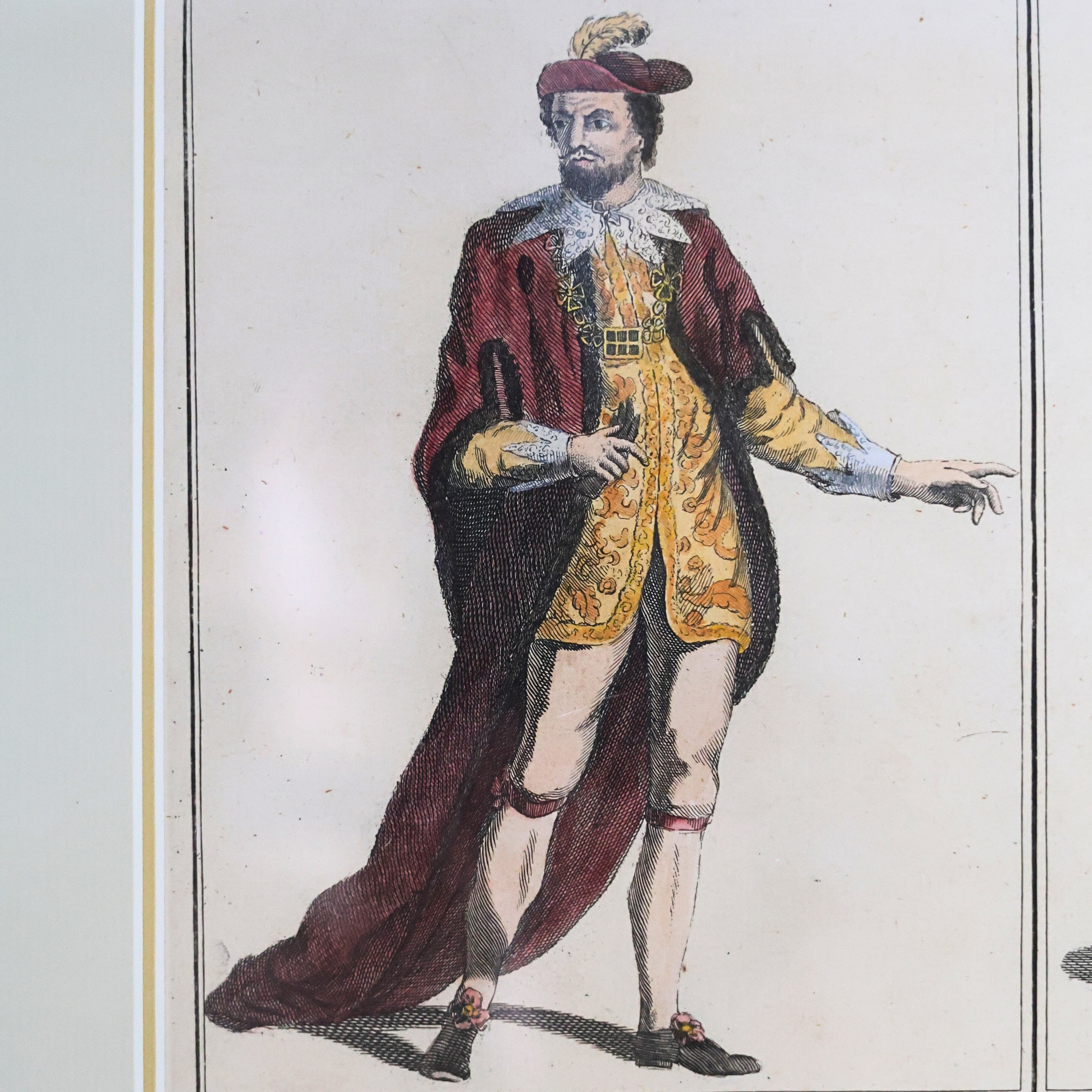 18th c. Historical Fashion Engraving of London Dress – Lord Mayor and Merchant of London