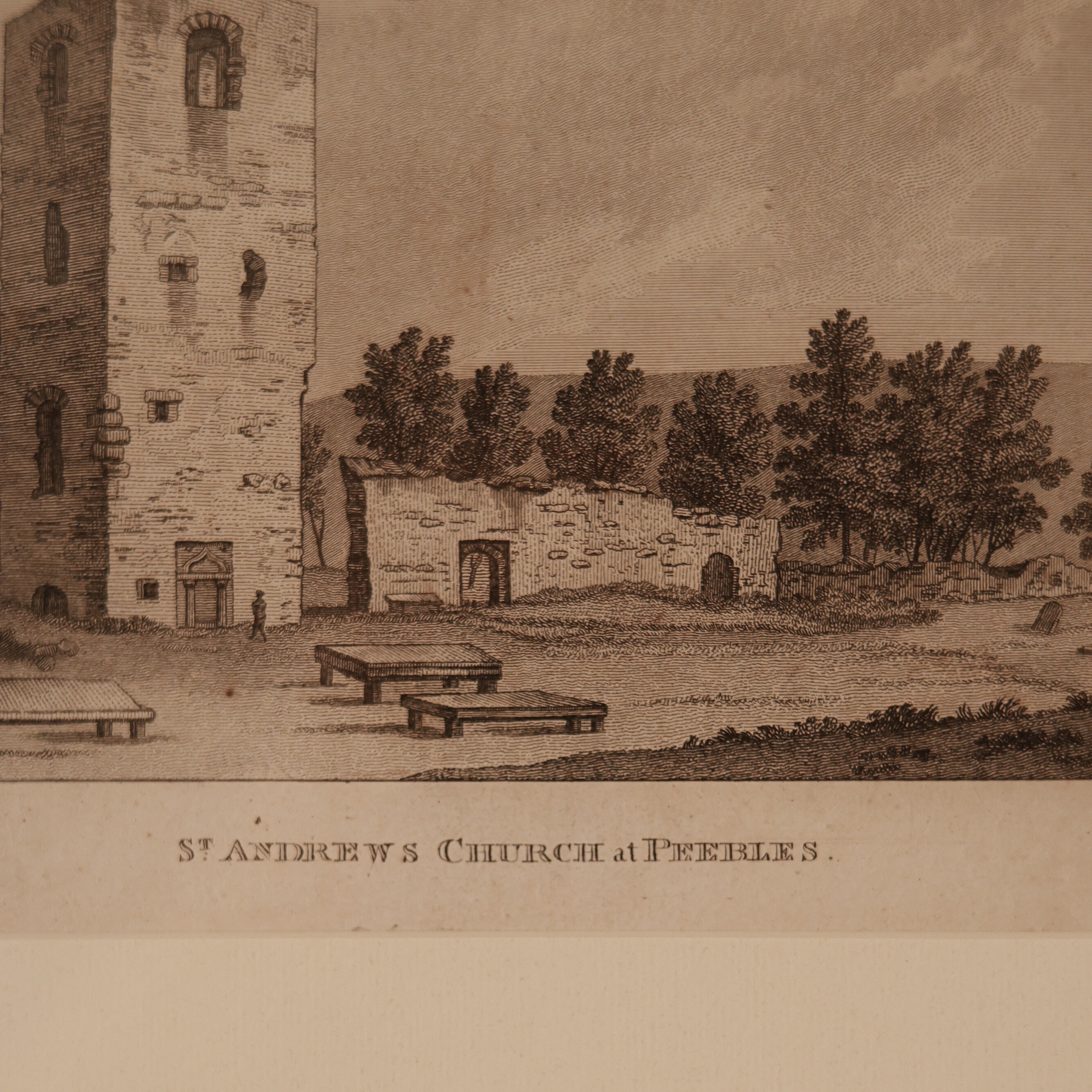 18th c. Scottish Engraving — St. Andrew’s Church at Peebles