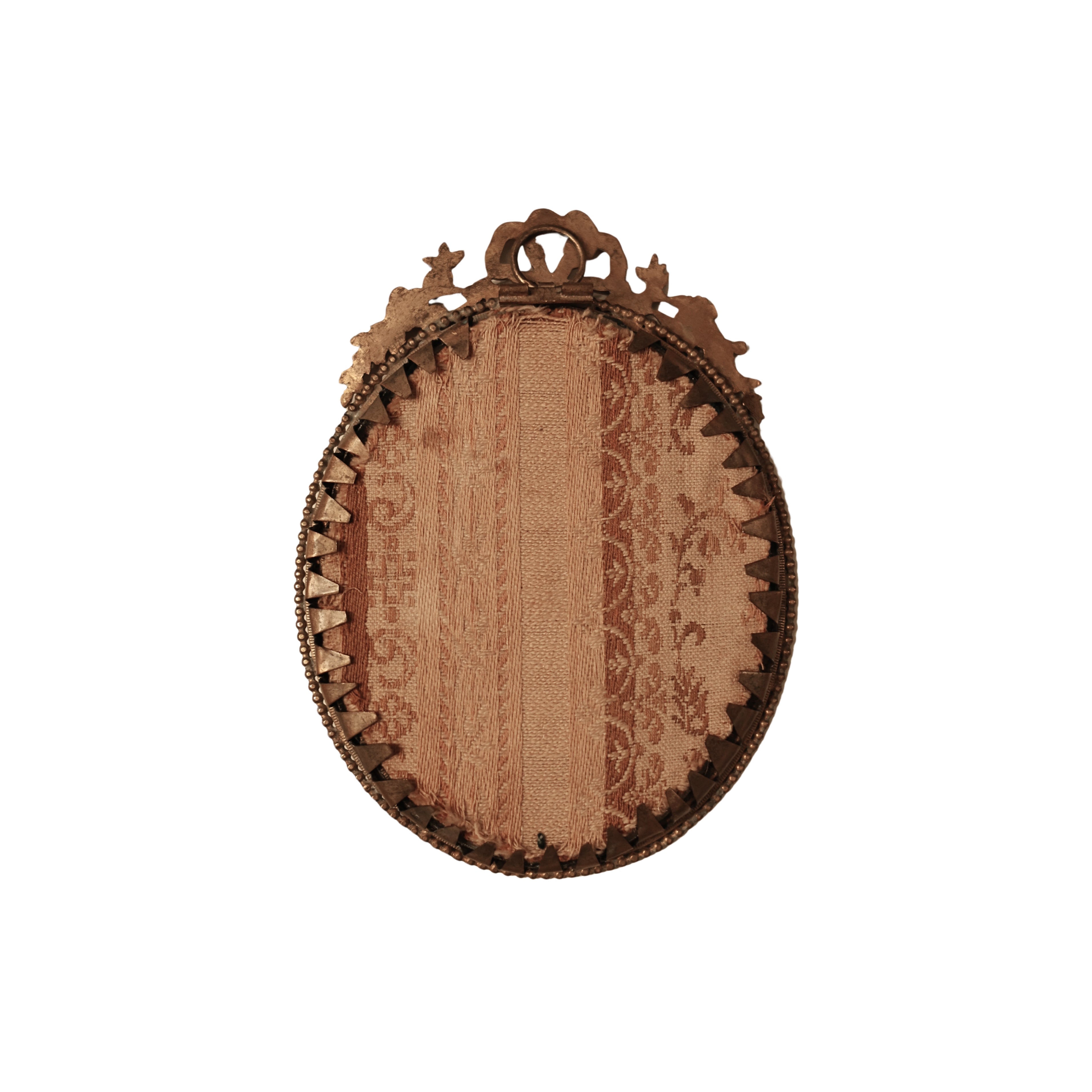 French Oval Frame with Bow Crest