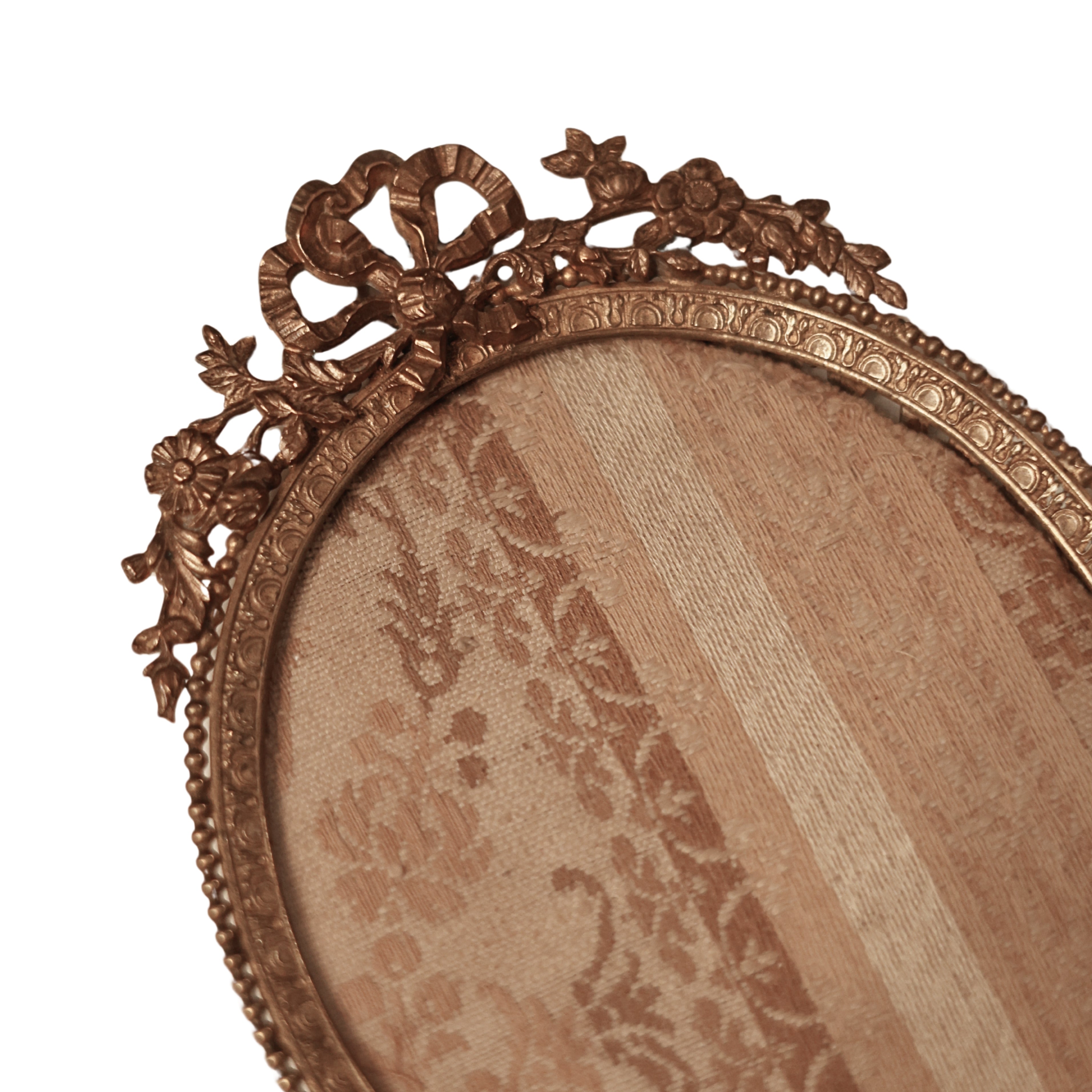 French Oval Frame with Bow Crest