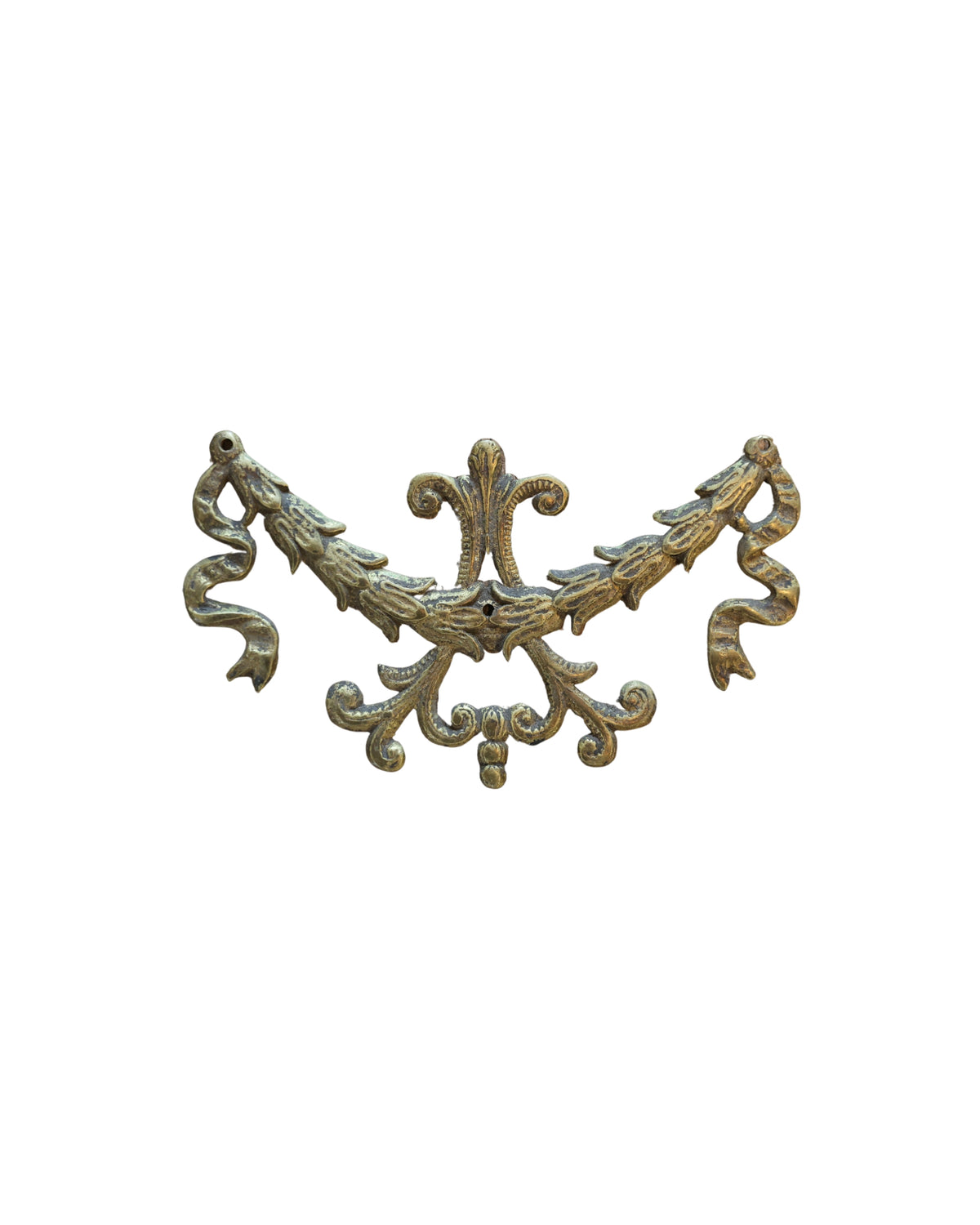 Brass Furniture Mounts with Fleur-de-Lis & Garlands