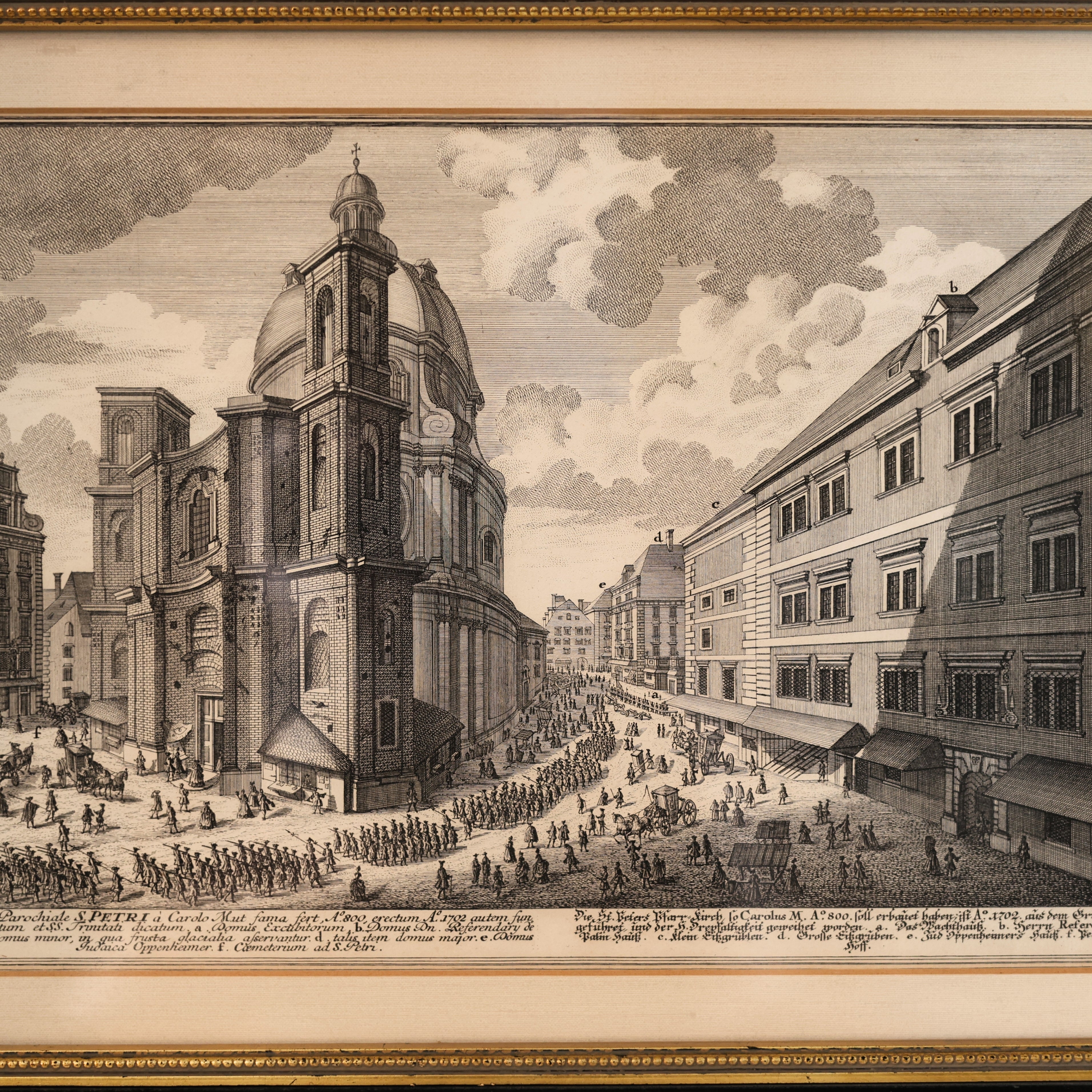18th c. Engraving St. Peter’s Church, Vienna