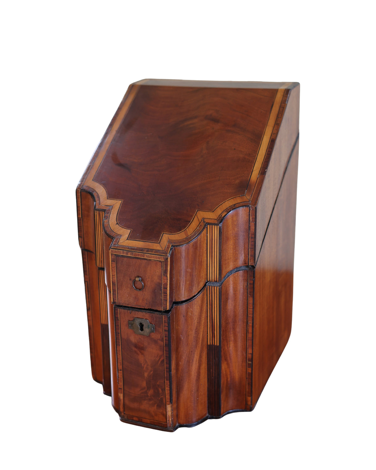 George III Mahogany Knife Box-7
