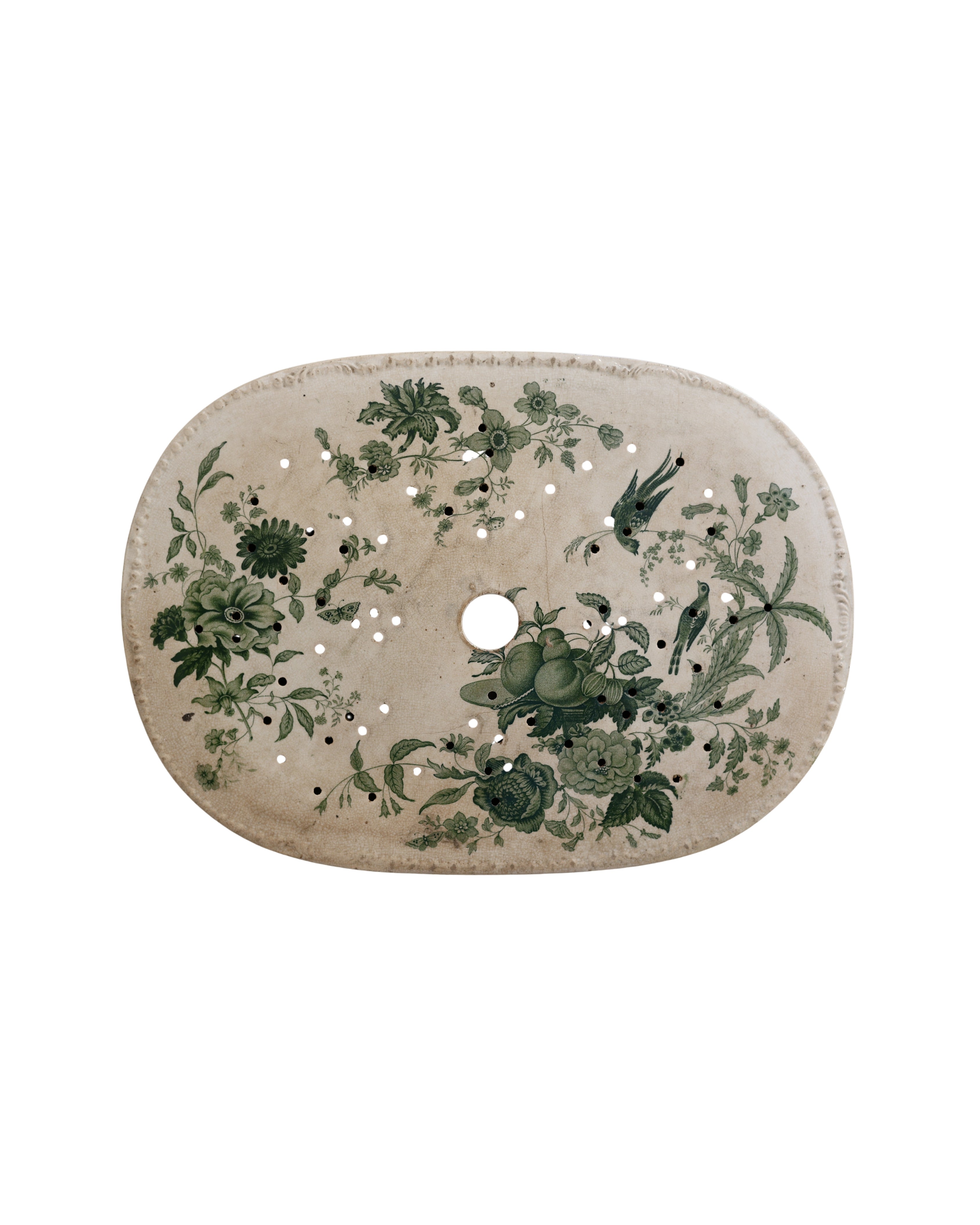 J. M. & S. "Fruit & Flowers" Draining Dish