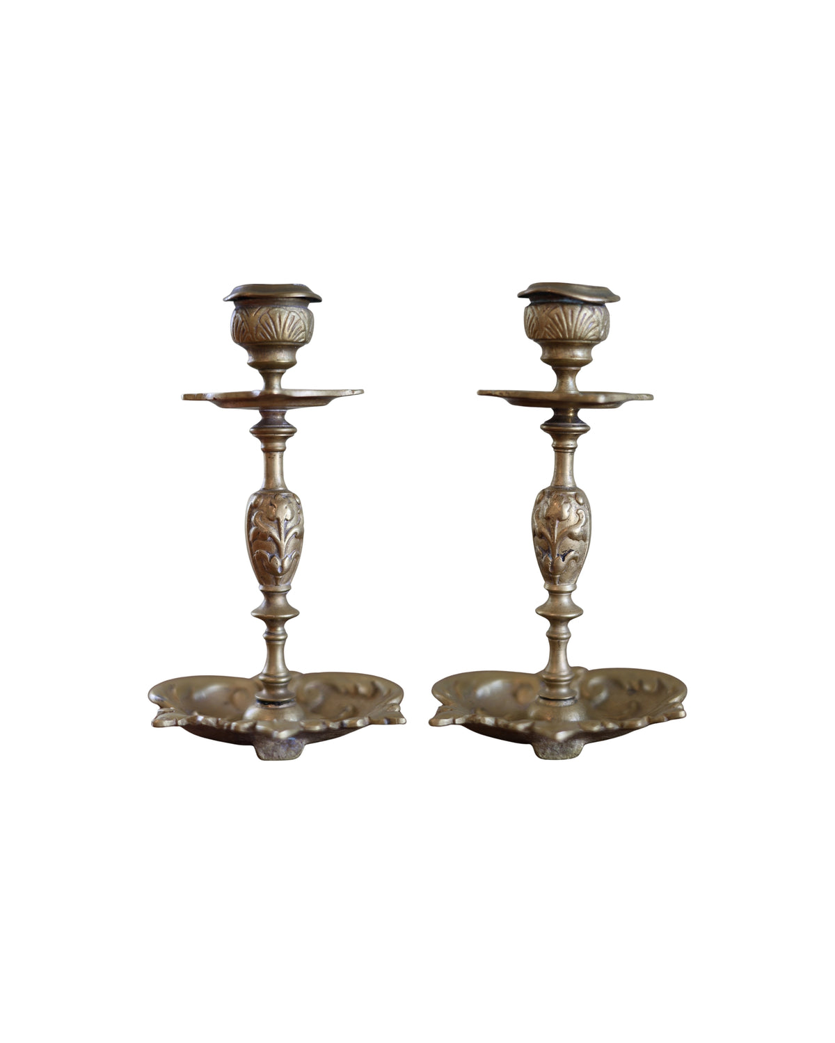 Acanthus Leaf Art Nouveau Candlesticks-1