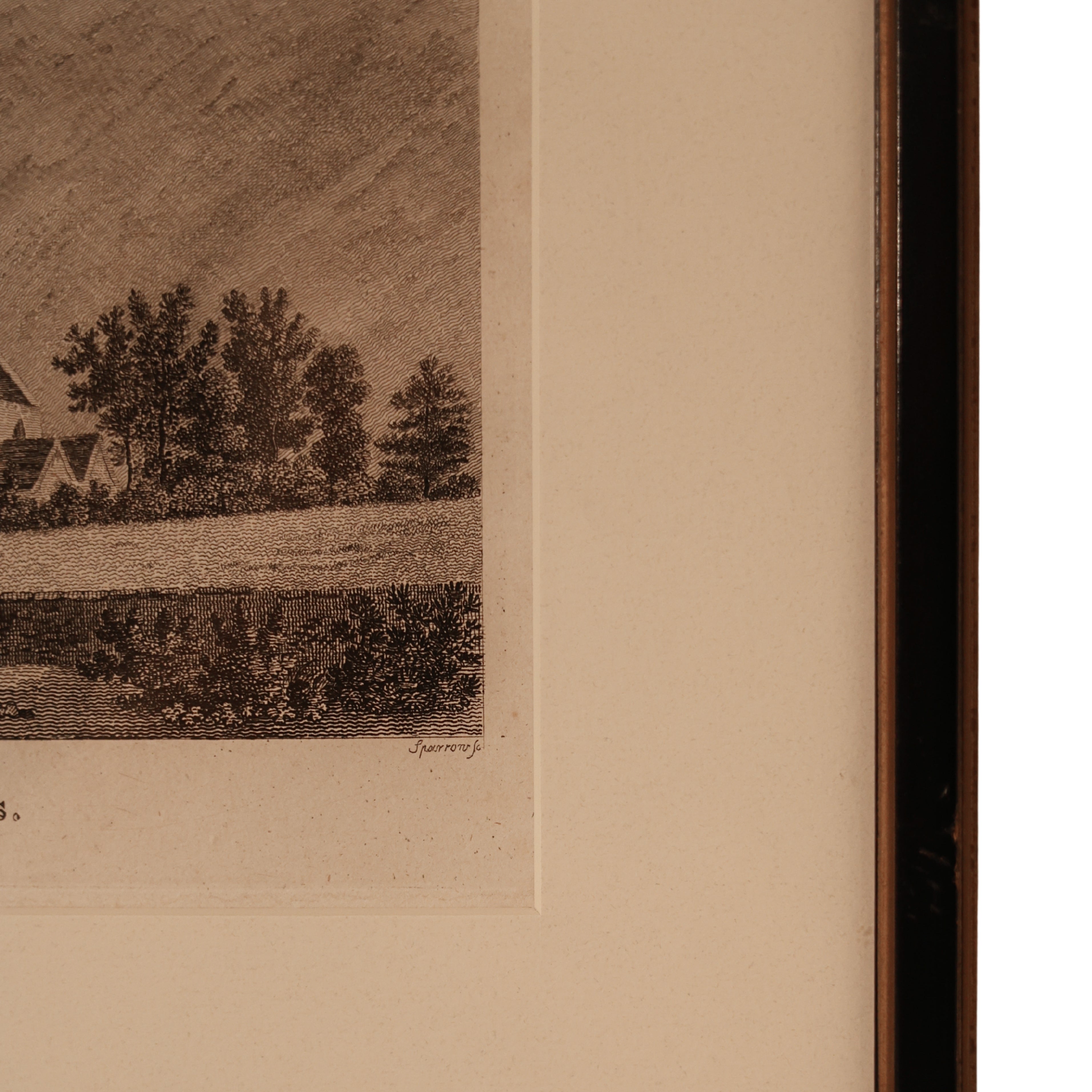 18th c. Scottish Engraving — Cross Church, Peebles
