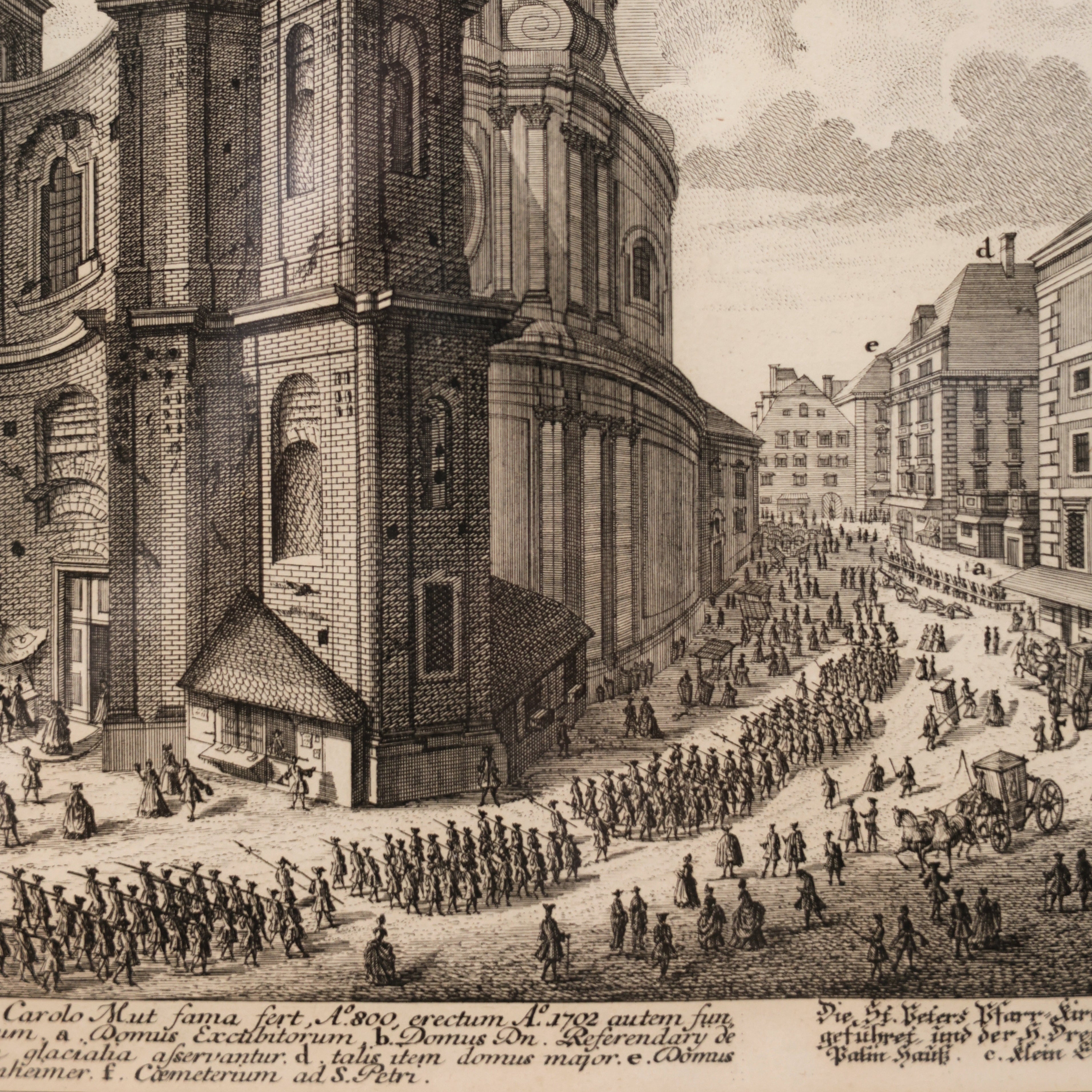 18th c. Engraving St. Peter’s Church, Vienna