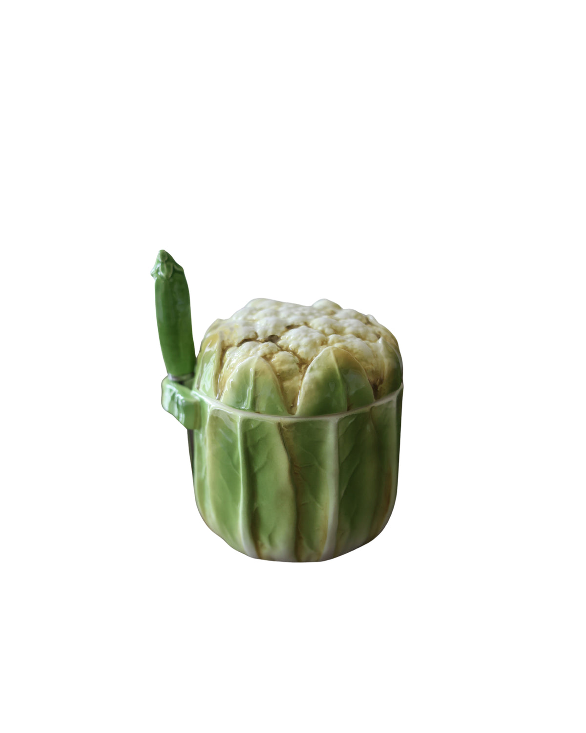 Cauliflower Condiment Jar with Pea Pod Spoon-4
