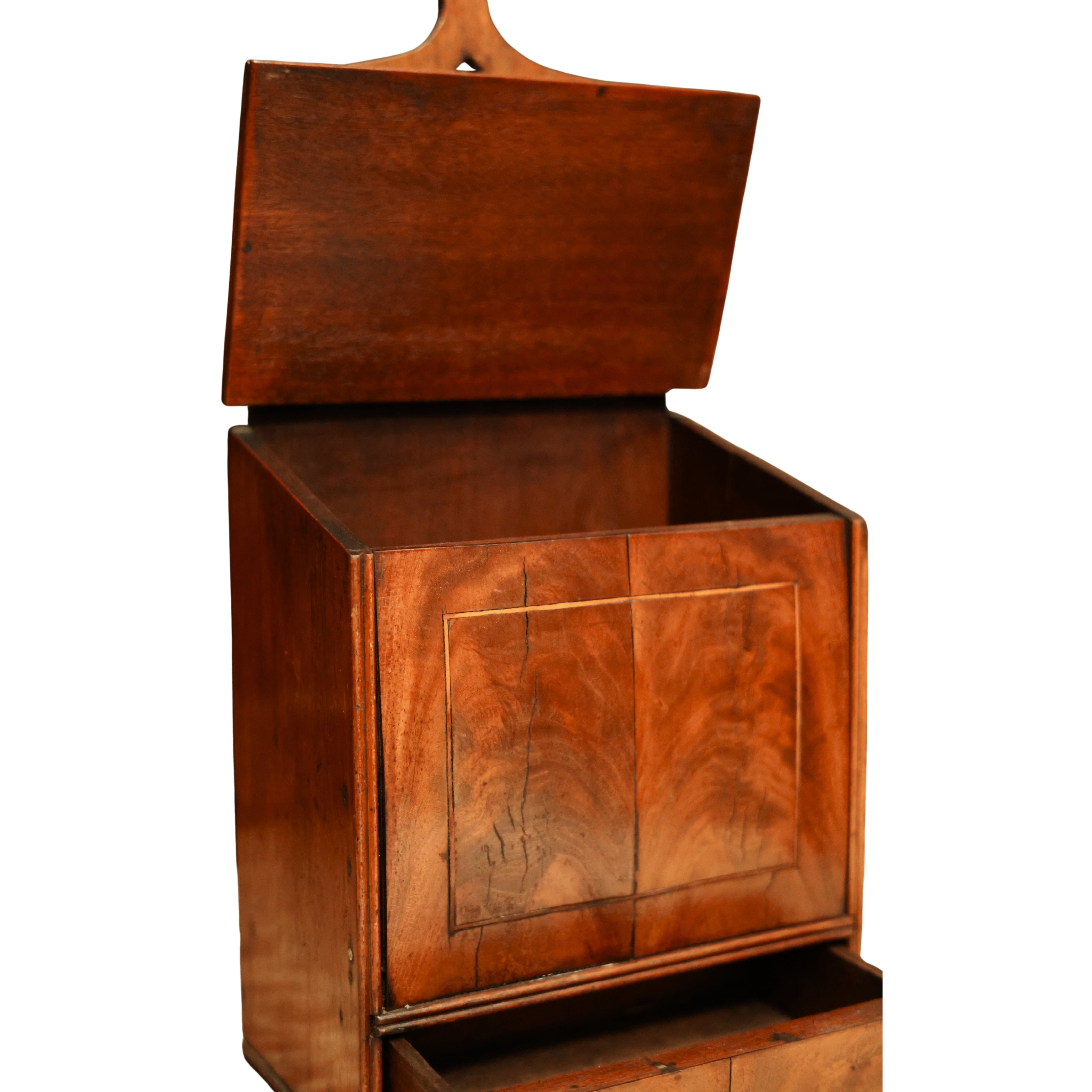 19th c. English Mahogany Salt Box