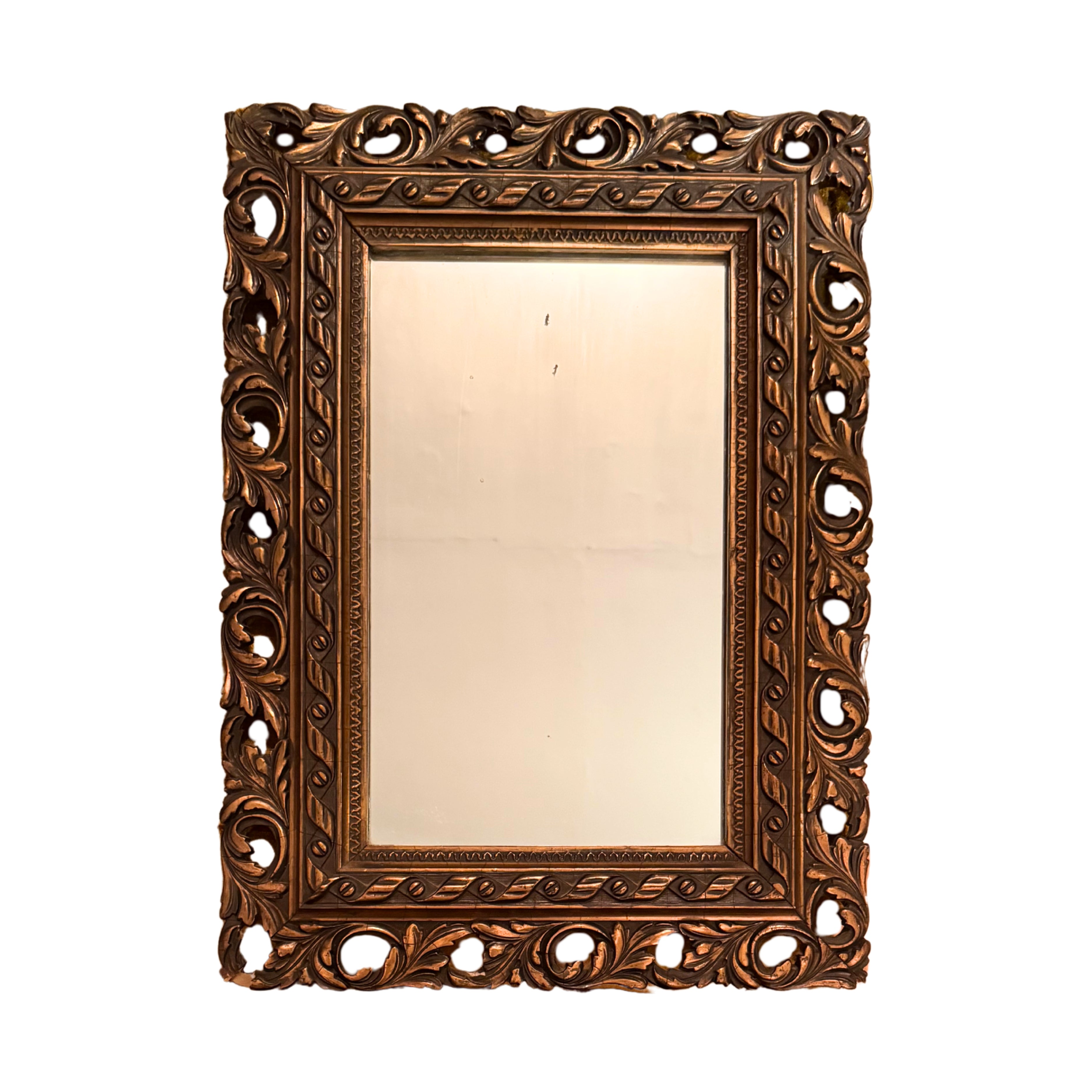 Scrollwork Carved Wooden Mirror