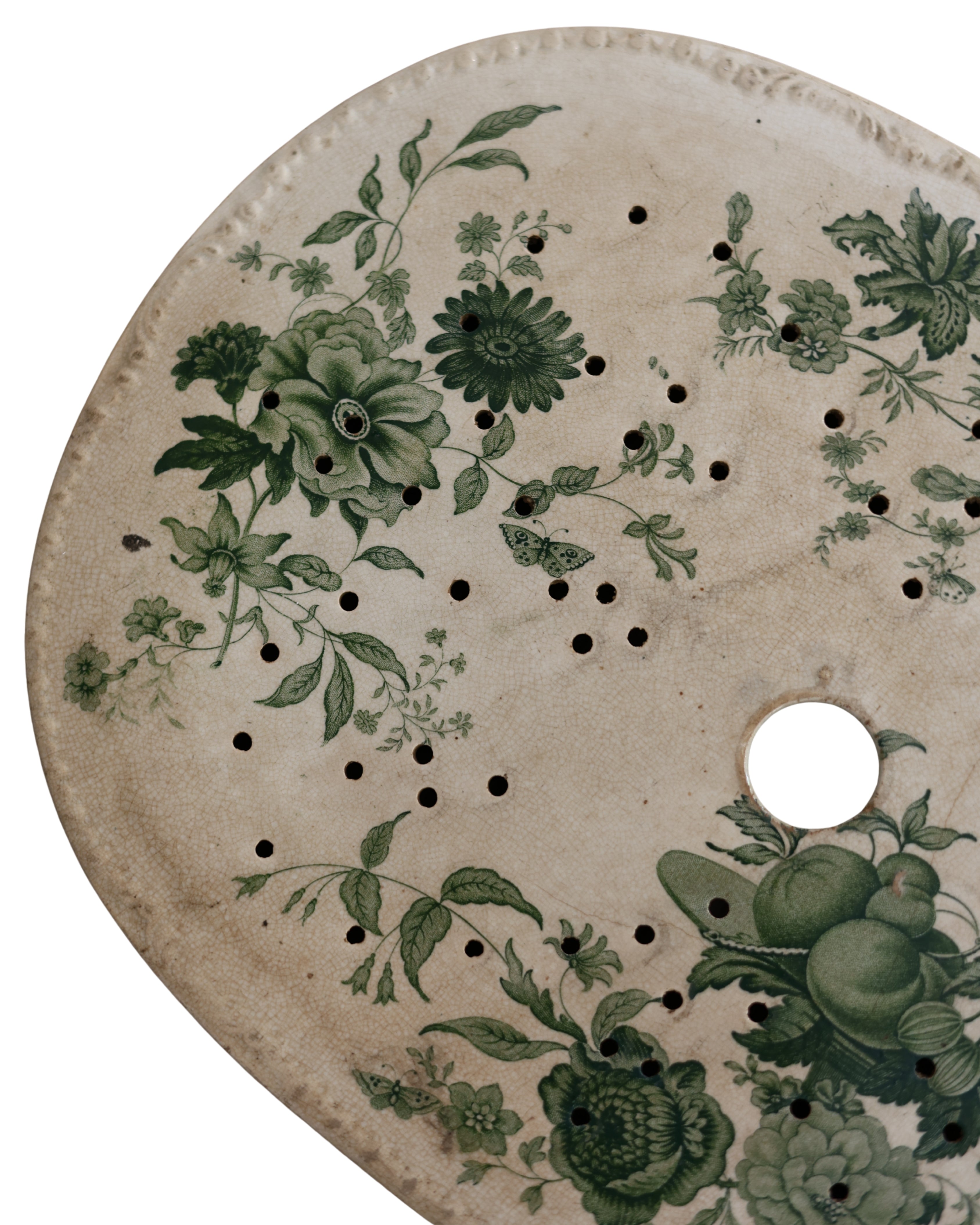 J. M. & S. "Fruit & Flowers" Draining Dish-5