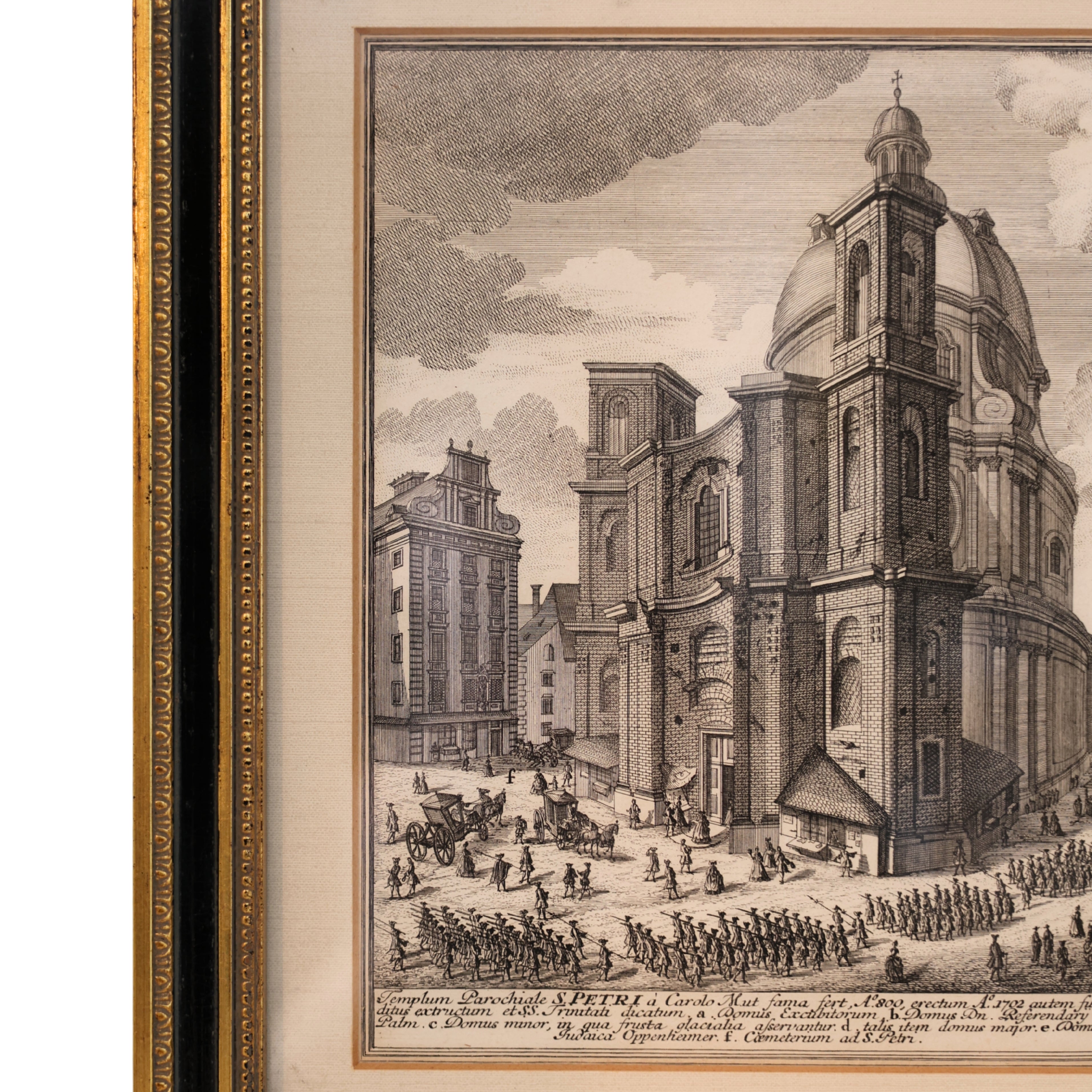 18th c. Engraving St. Peter’s Church, Vienna