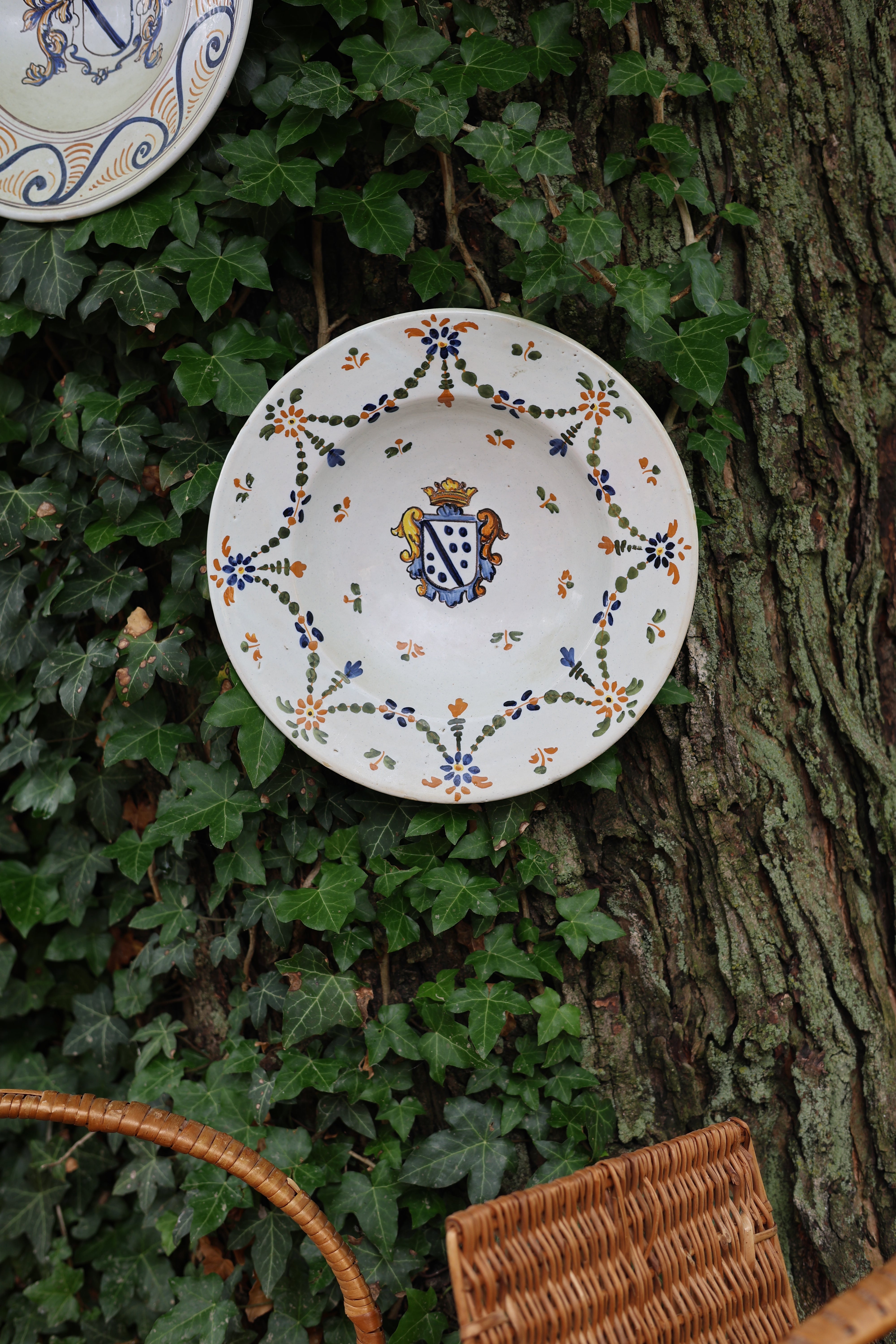 Hand-Painted Spanish Talavera Armorial Bowl