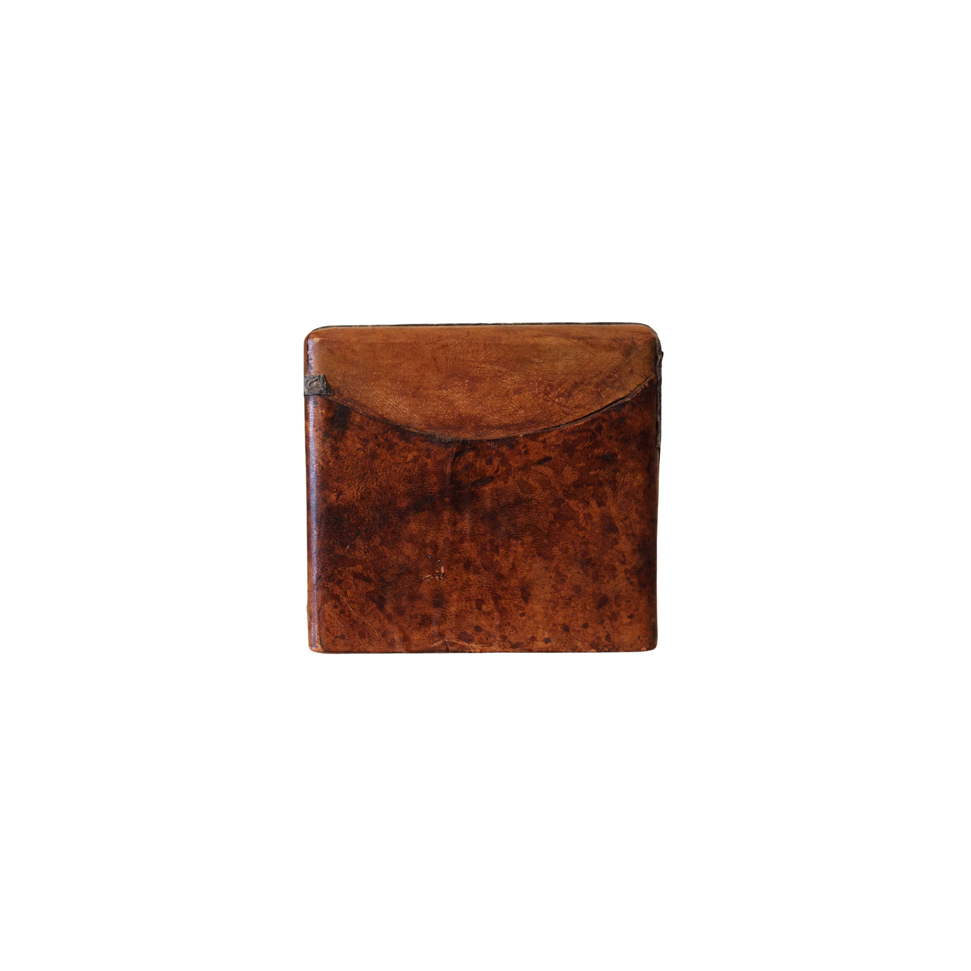Leather-Clad Box with Drawers and Heraldic Crest