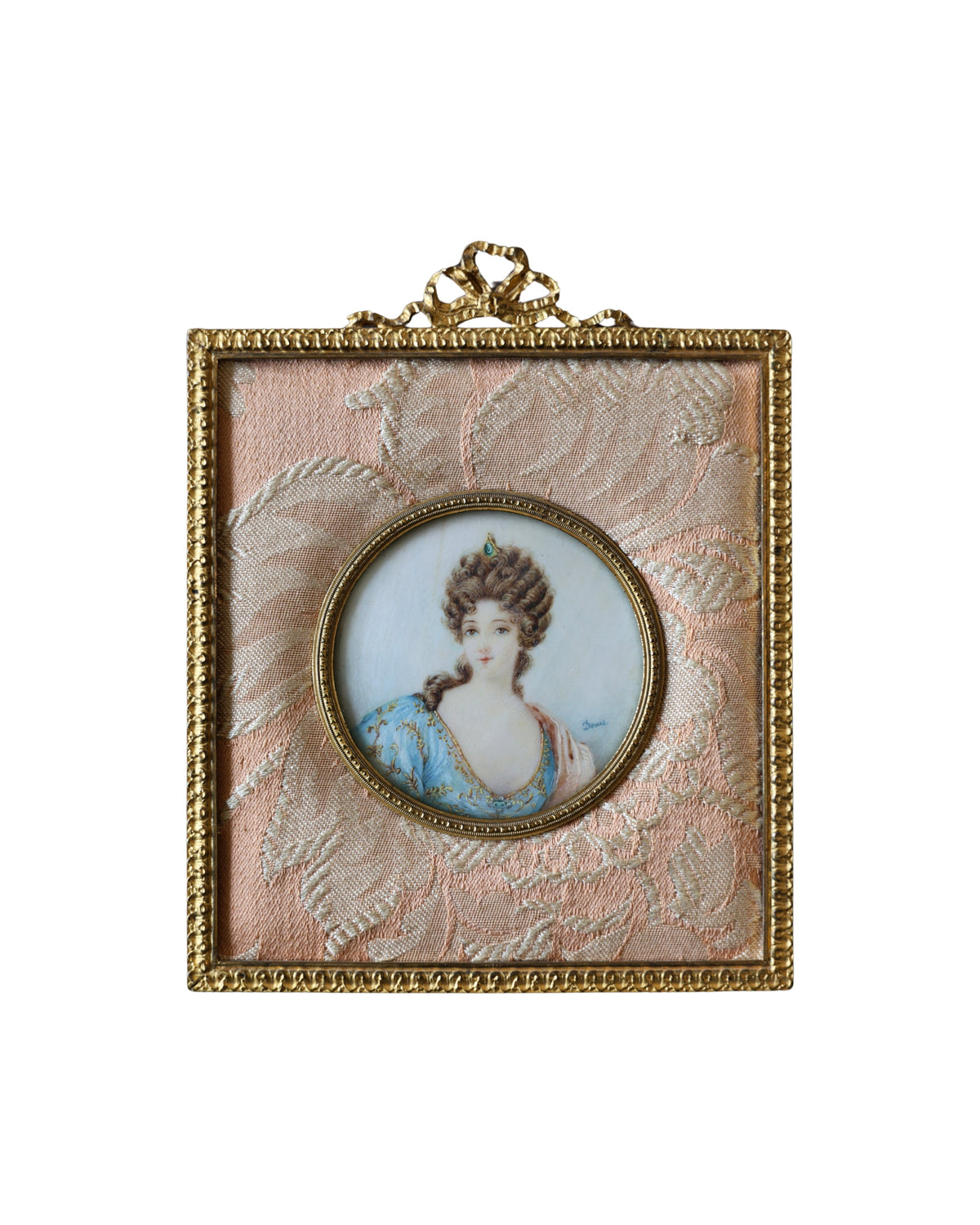 Louis XVI Revival Miniature Portrait-1