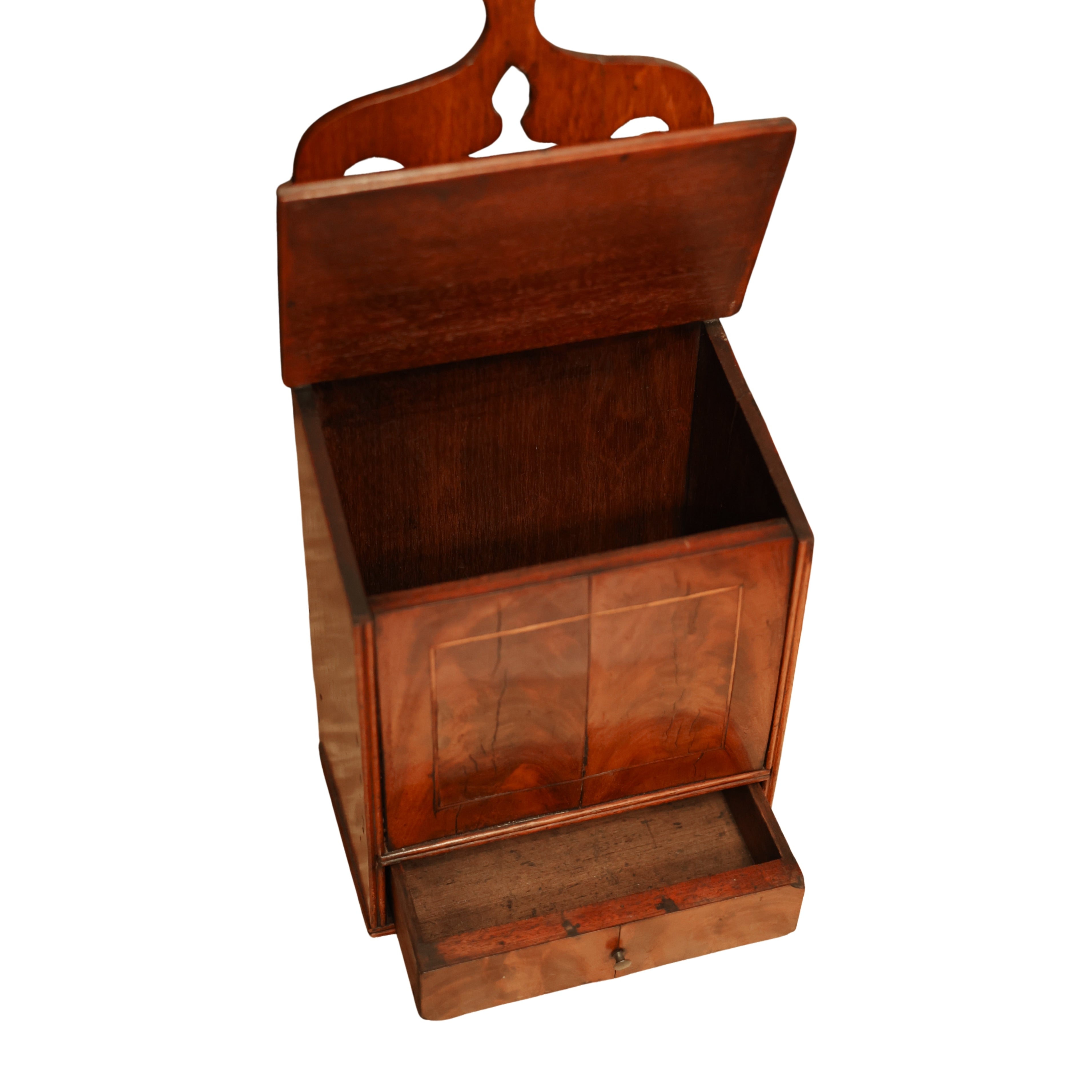 19th c. English Mahogany Salt Box