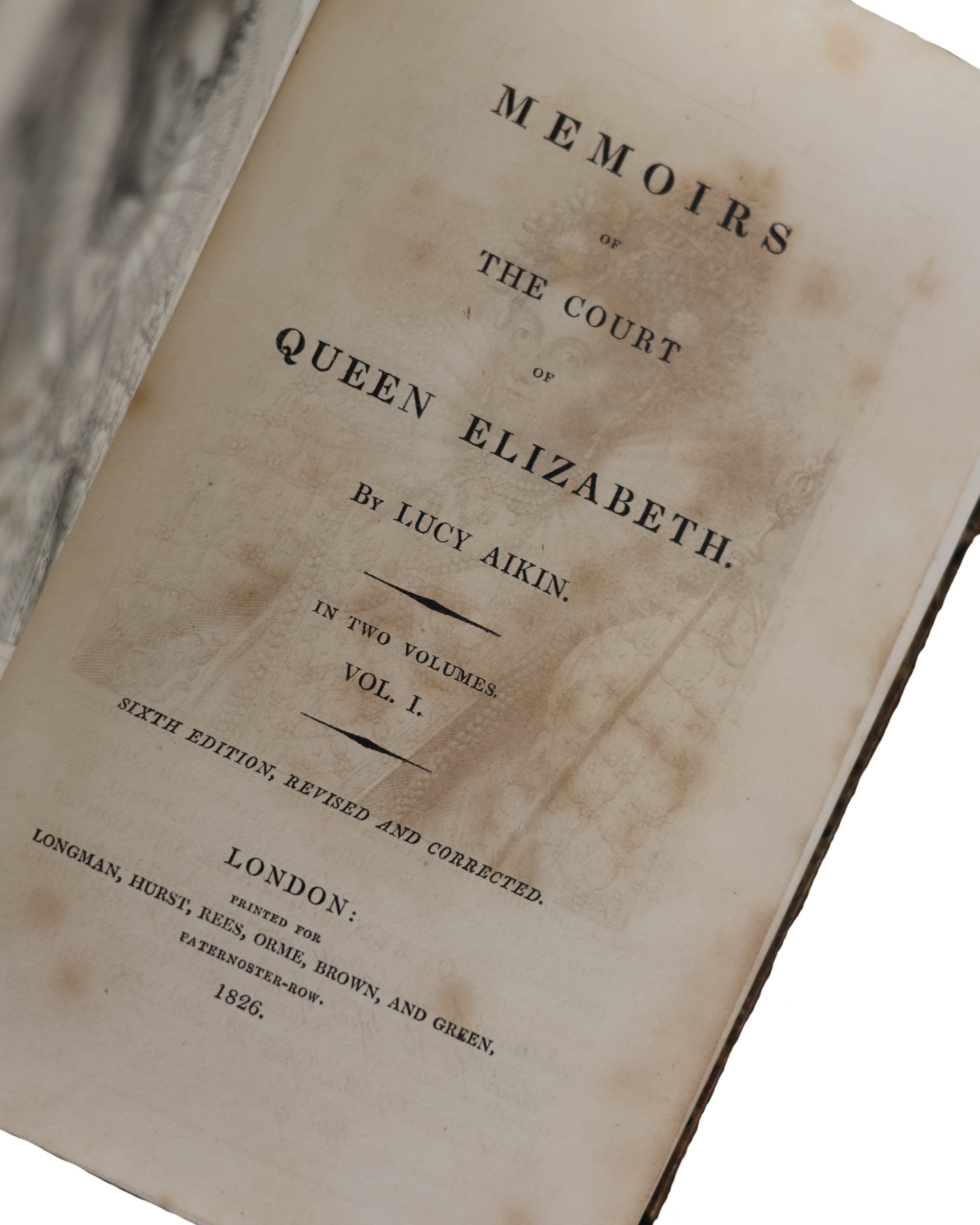 c. 1826 Memoirs of the Court of Queen Elizabeth-4