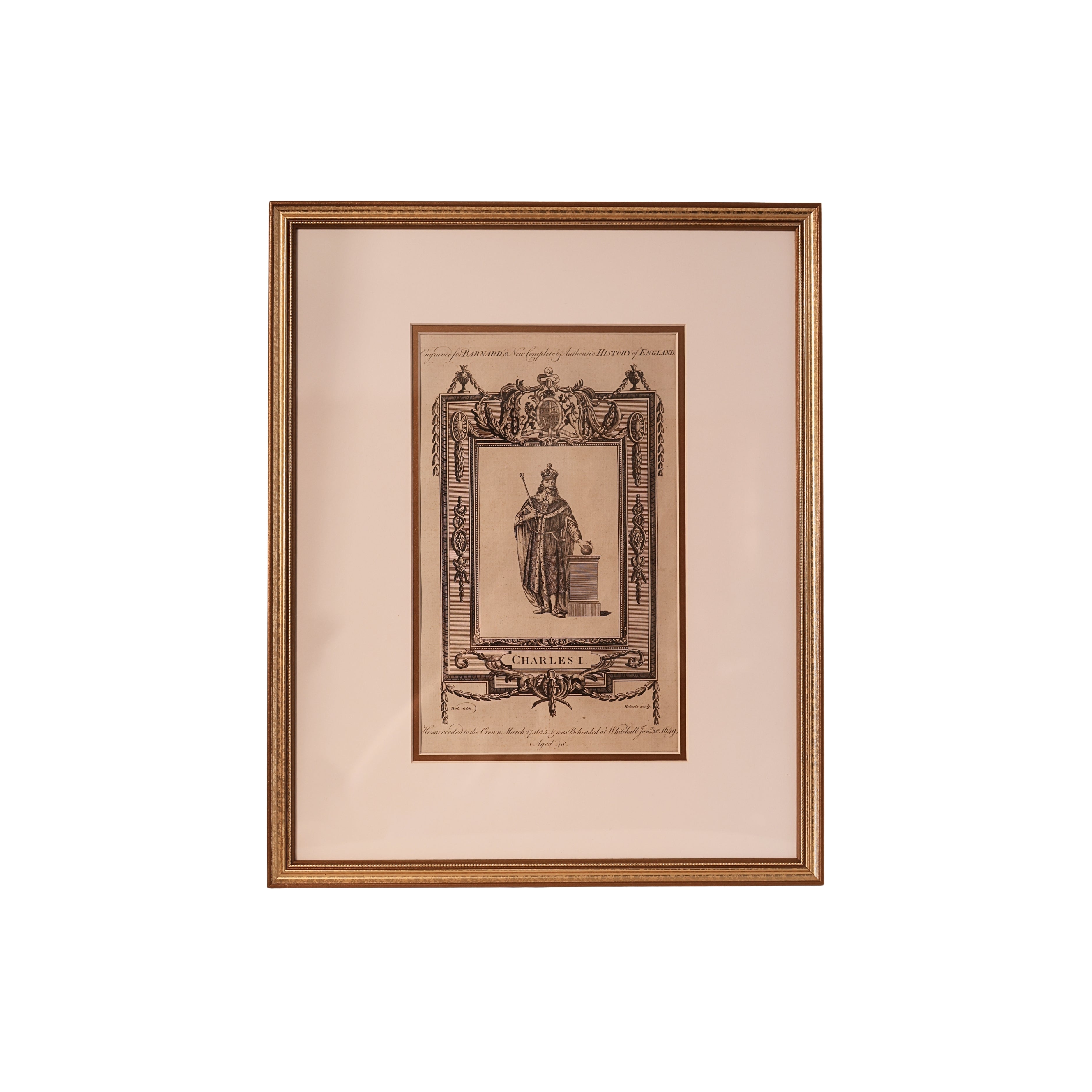 18th c. Copperplate Engraving – King Charles I