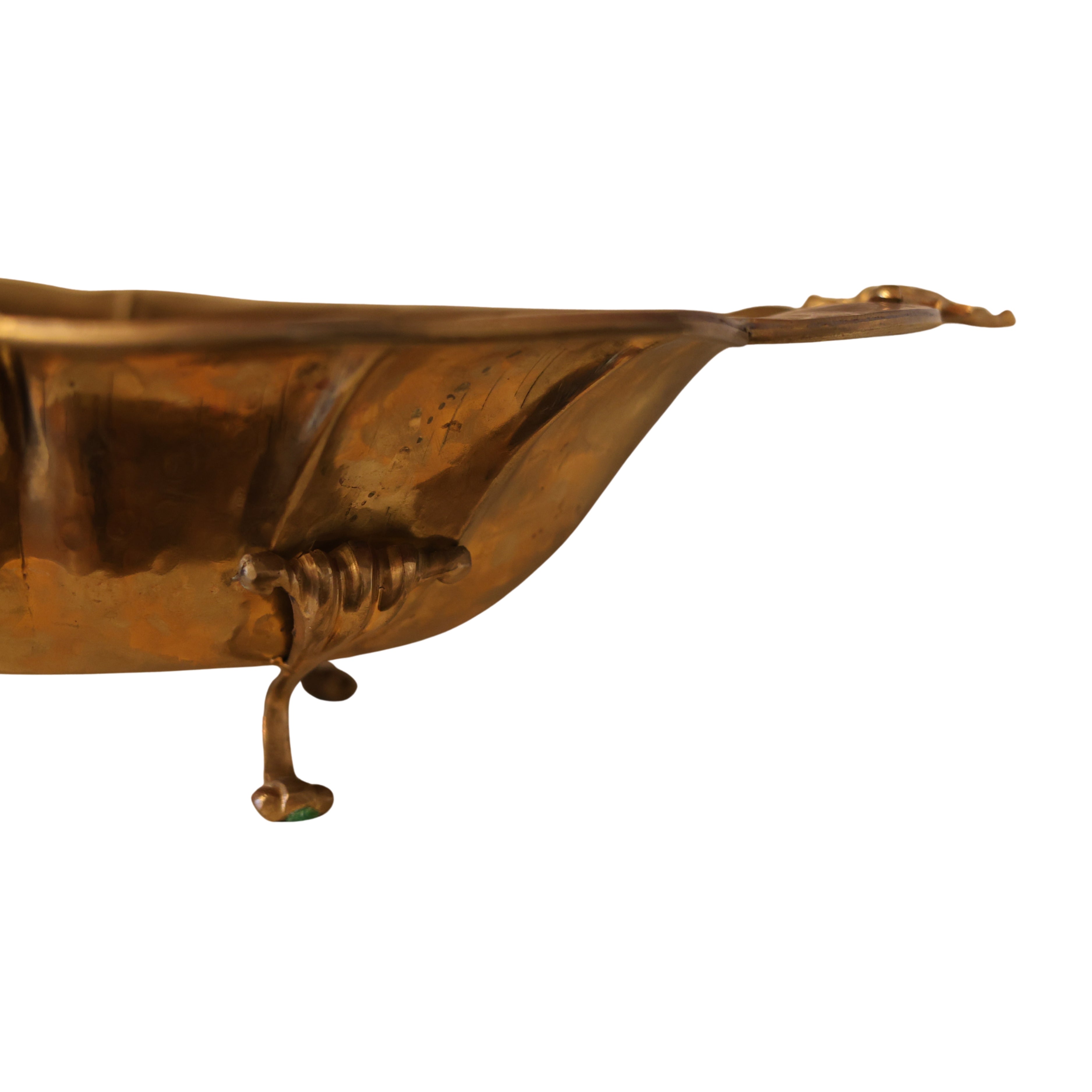 Brass Centerpiece Bowl with Ornate Handles
