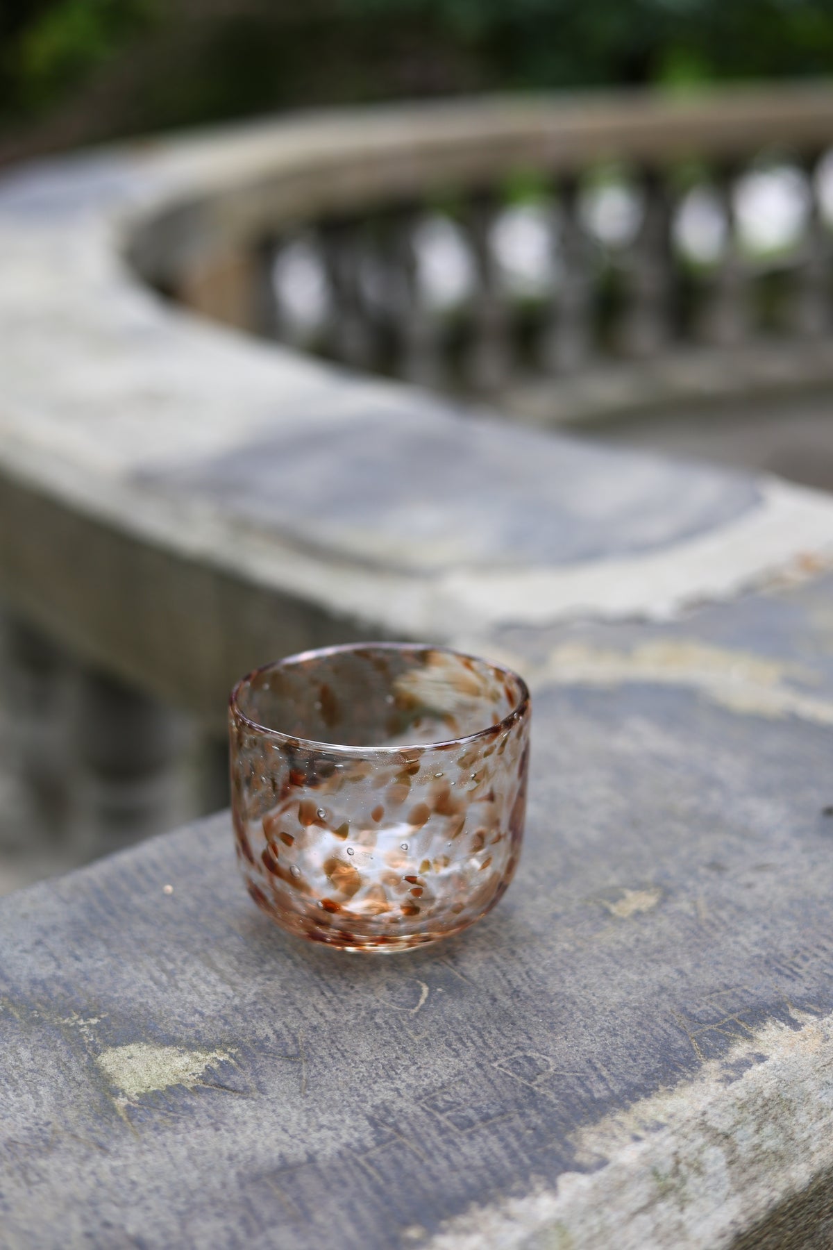 Tortoiseshell Blown Art Glass Bowl-1