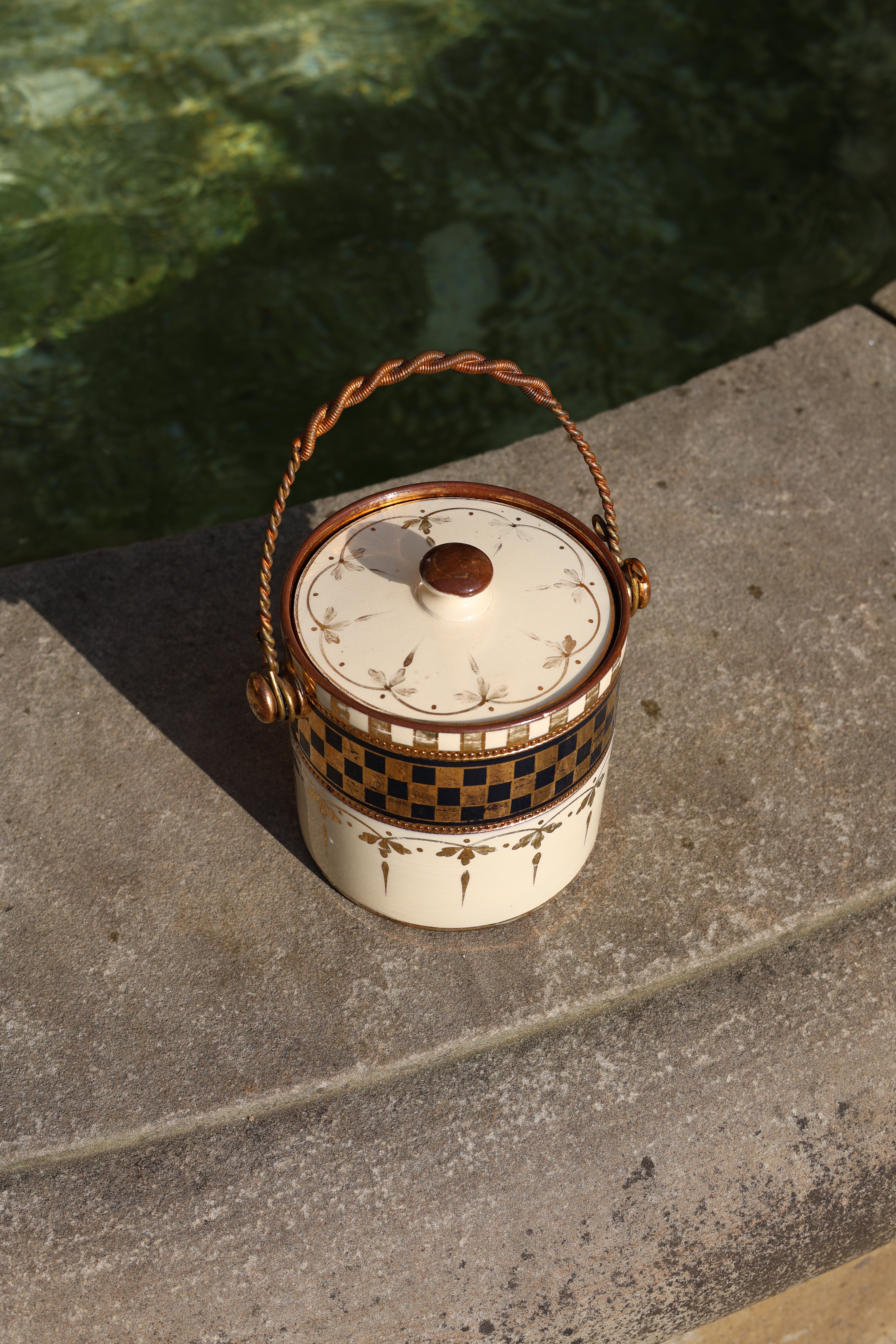 Lingard, Webster & Co. English Lustreware Biscuit Barrel